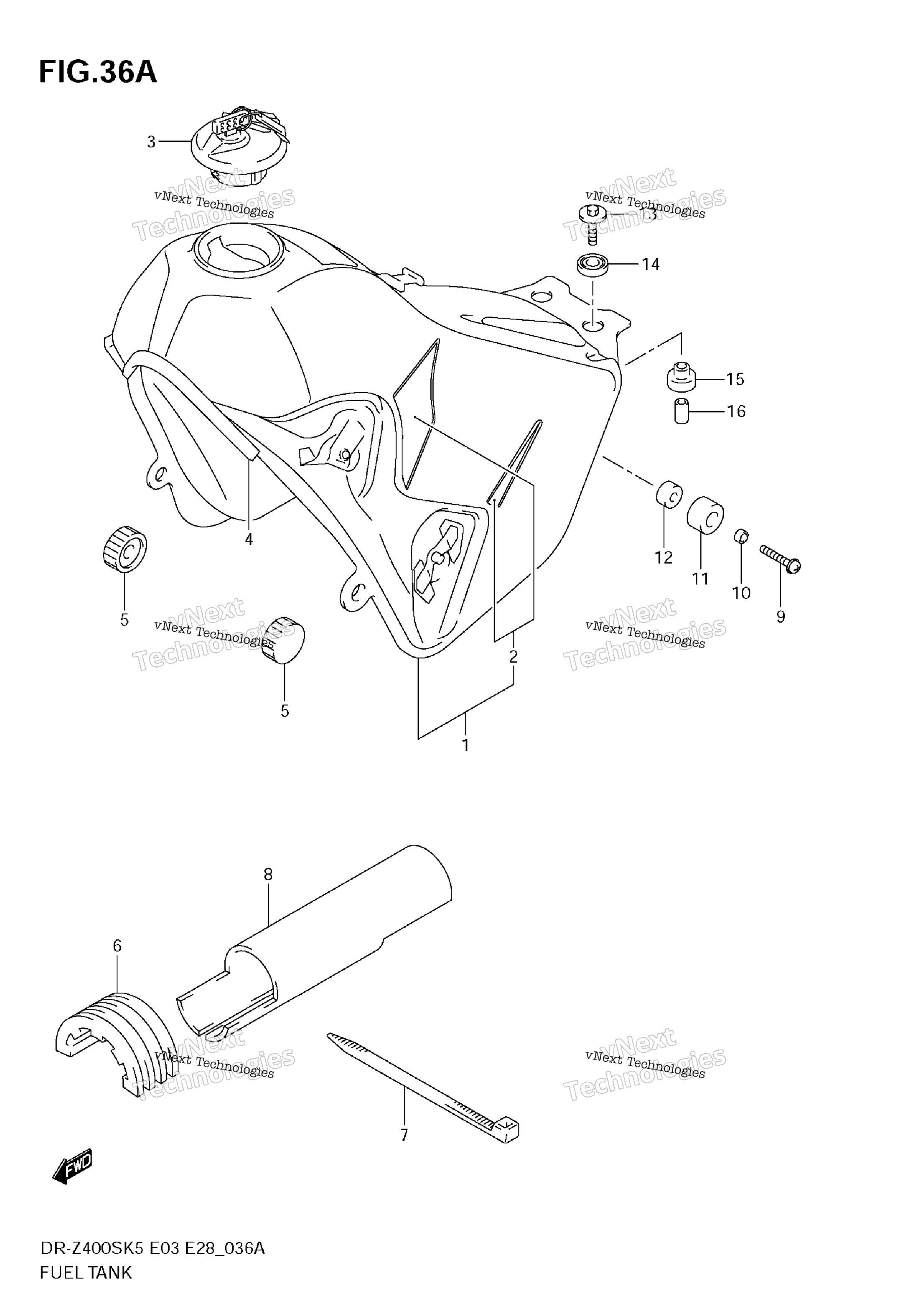 Топливный бак (Model K9)