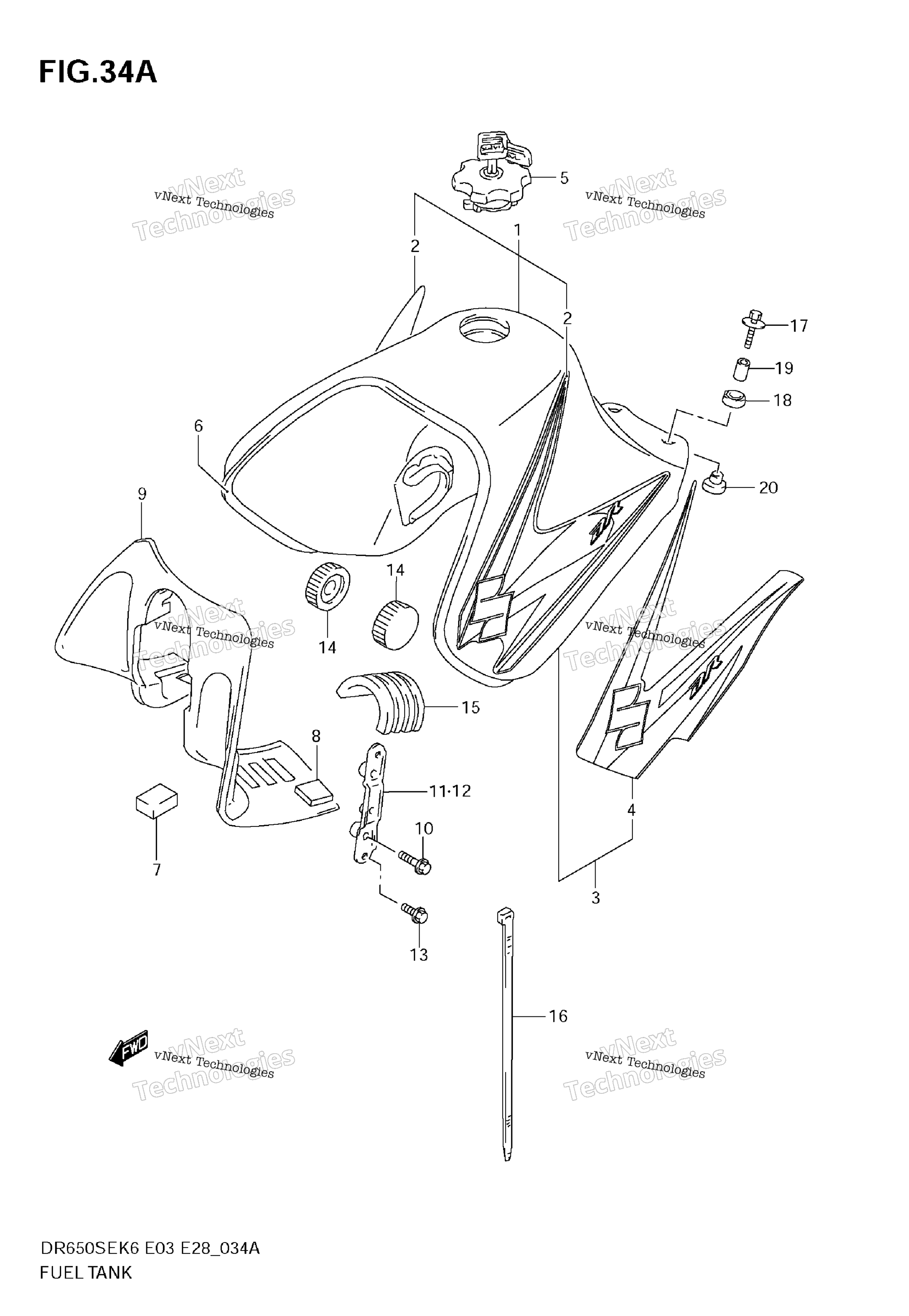 Топливный бак (Model K8/K9)