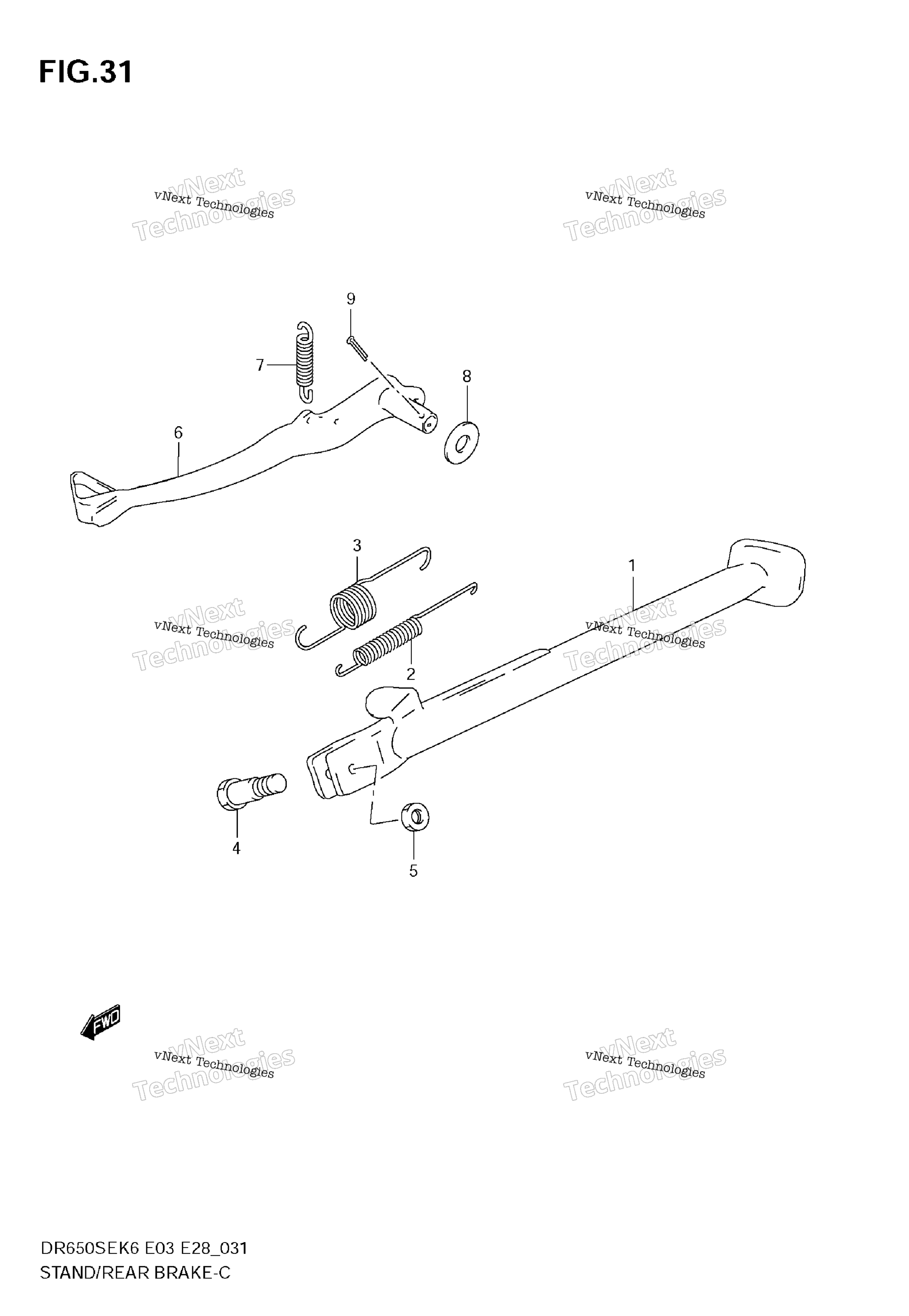 Подставка - Rear Brake