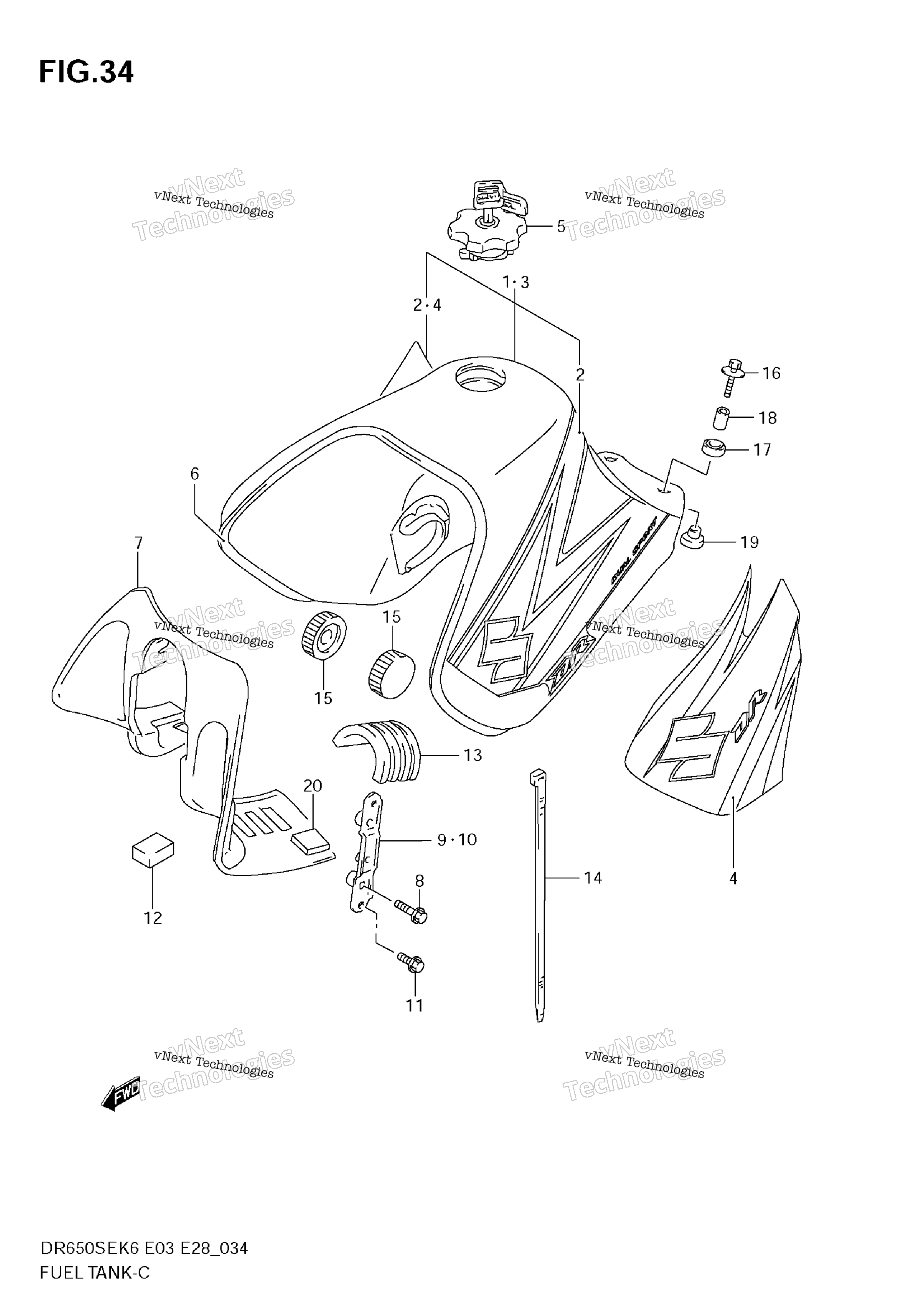 Топливный бак (Model K6/K7)