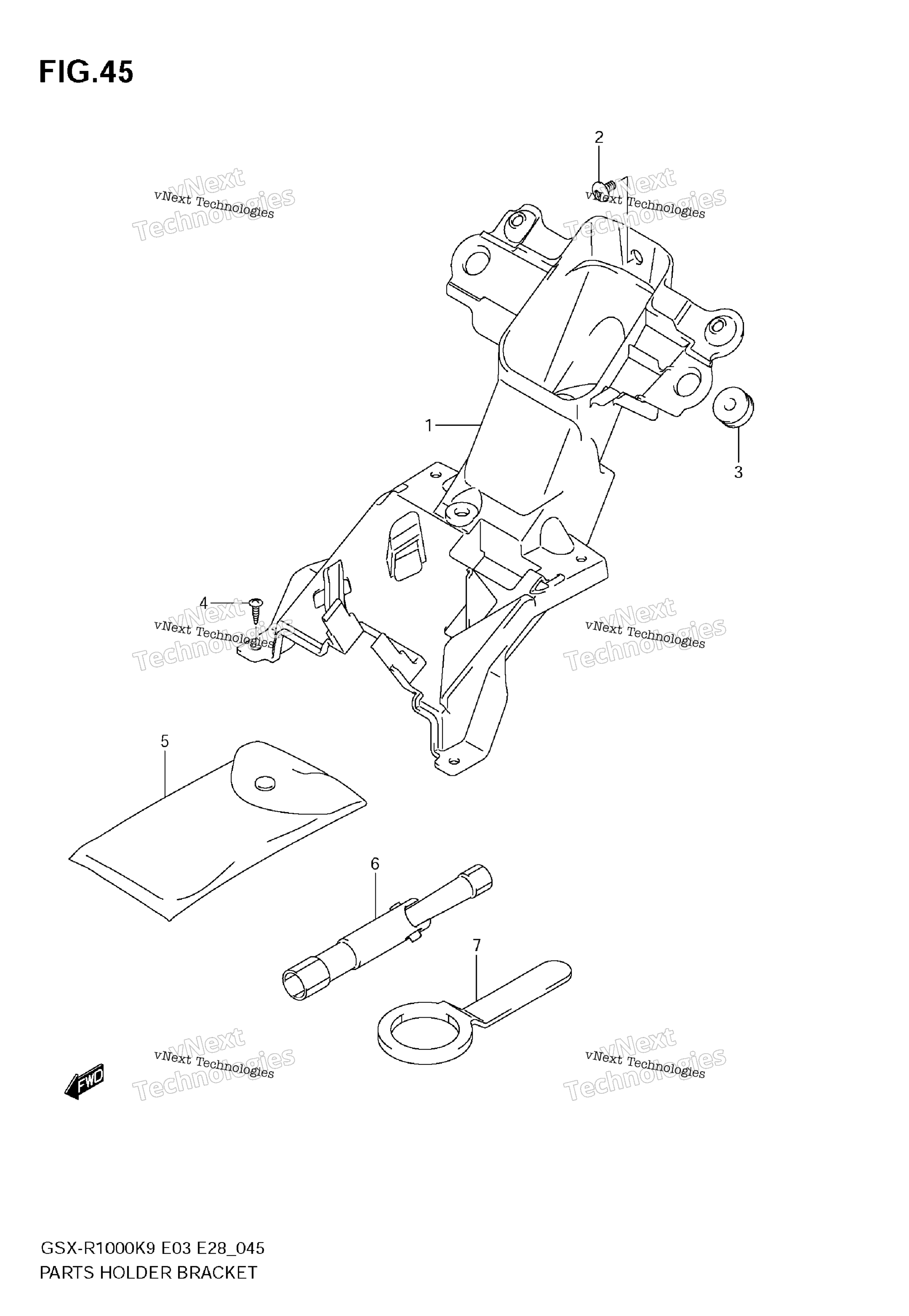 Parts держатель Bracket