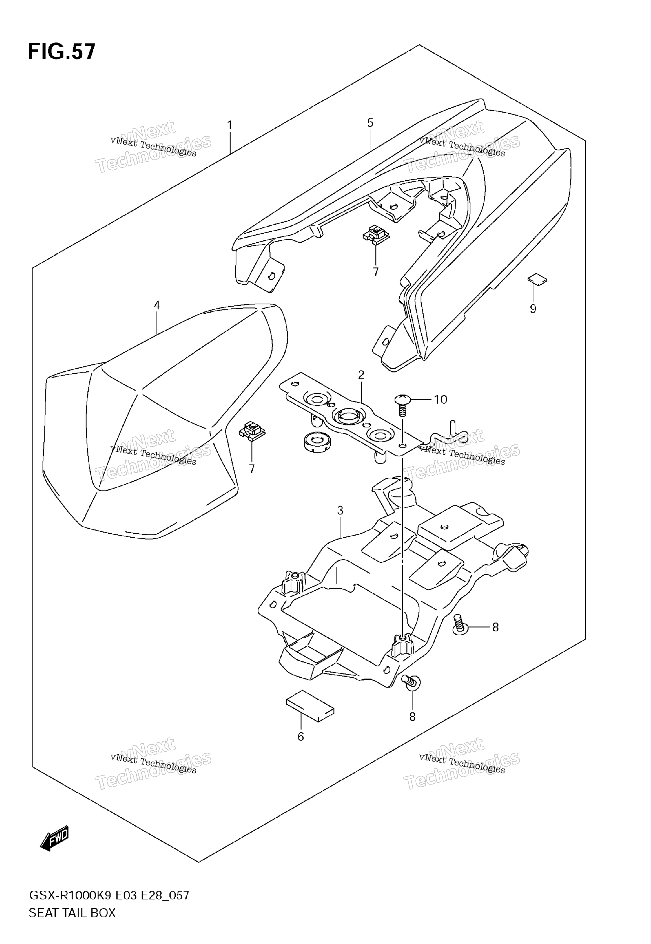 сиденье Tail Box