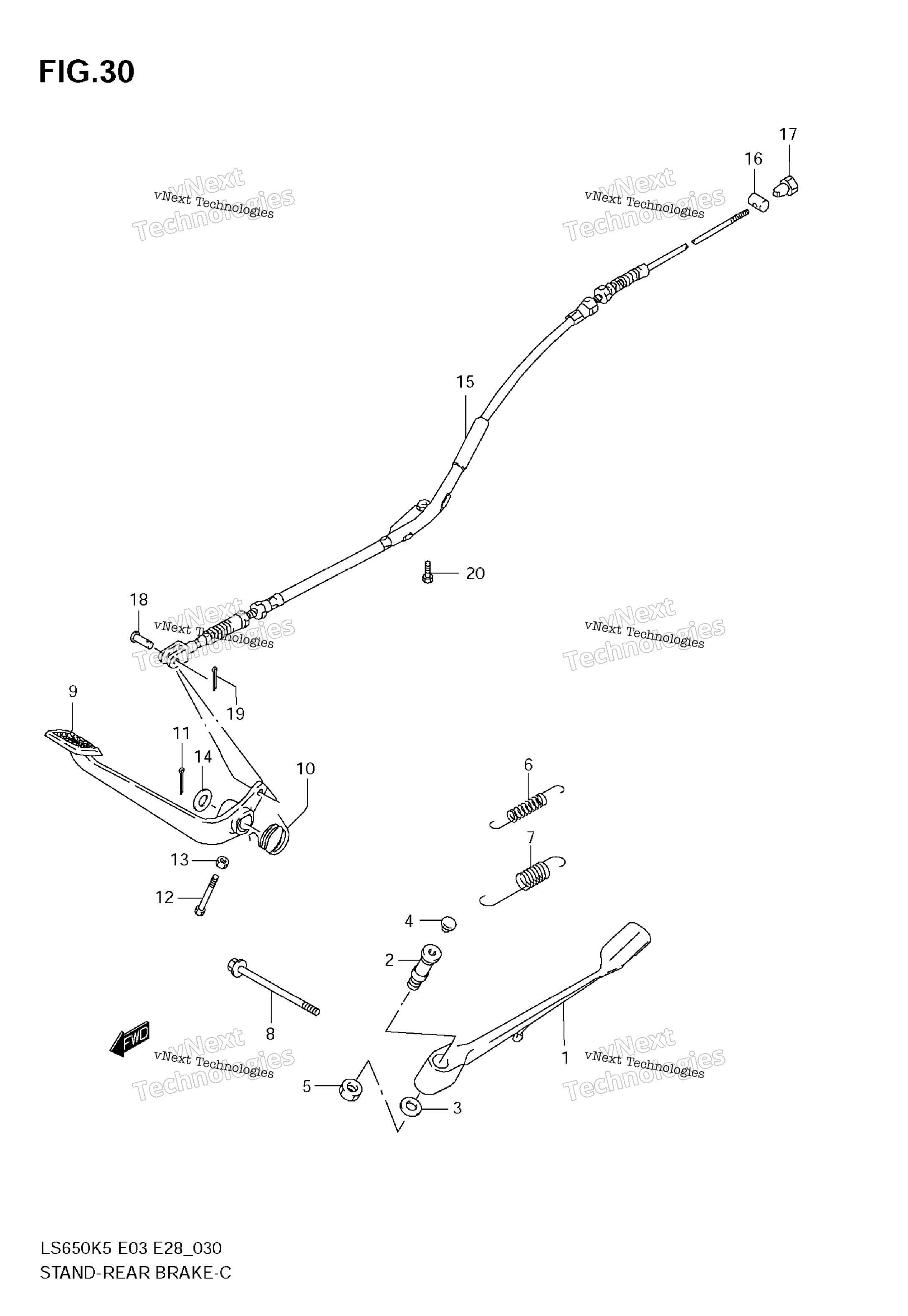Подставка - Rear Brake