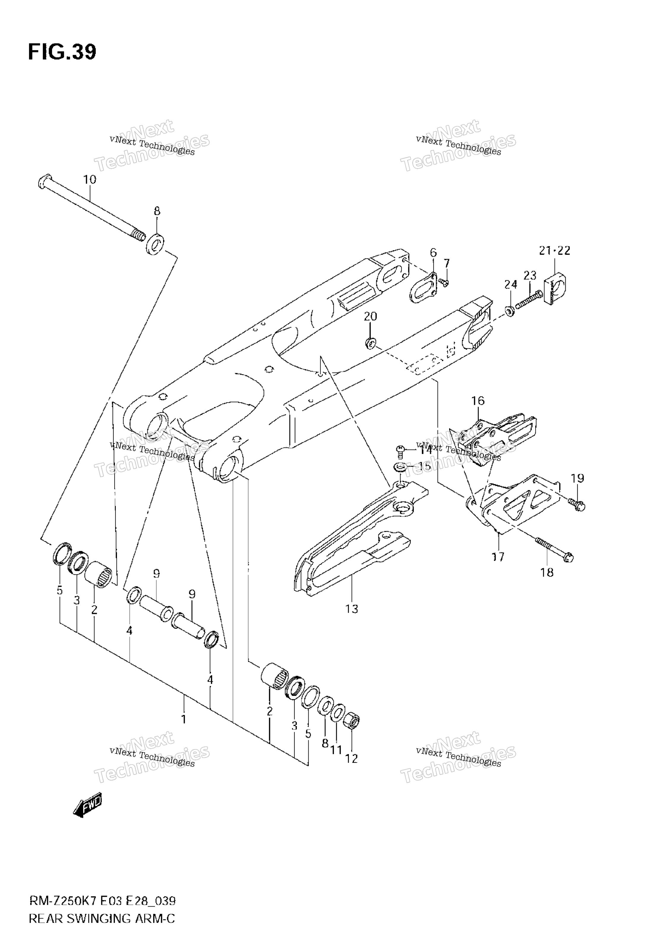 задний Swinging Arm