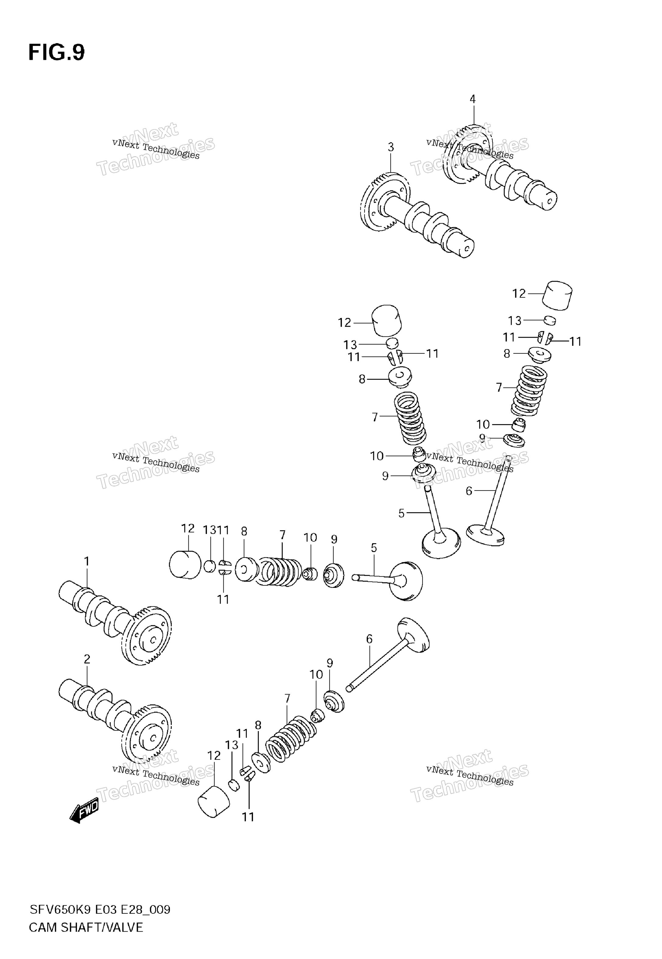 CAMSHAFT / клапан