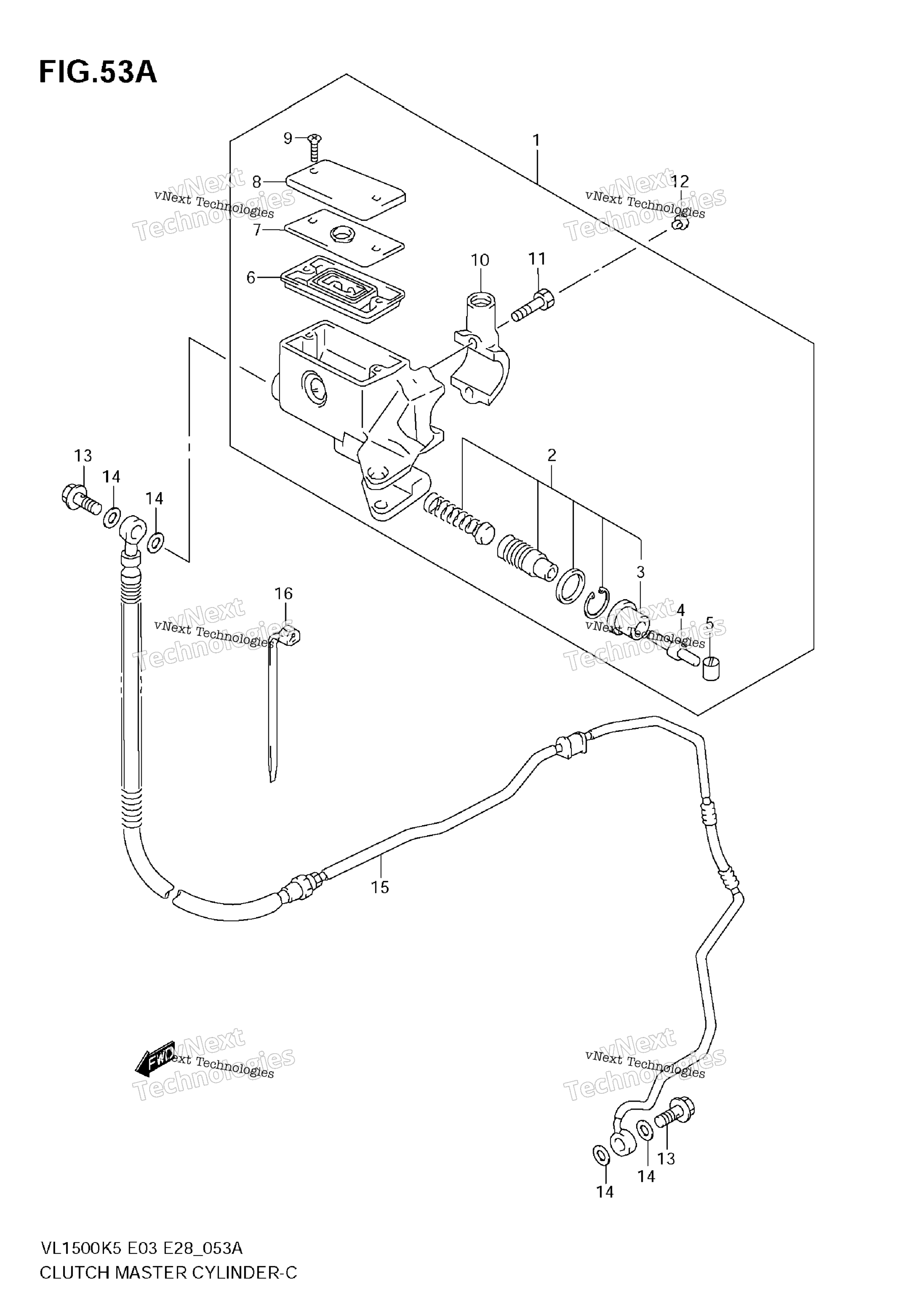 Сцепление Master Cylinder (Model K7/K8/K9)