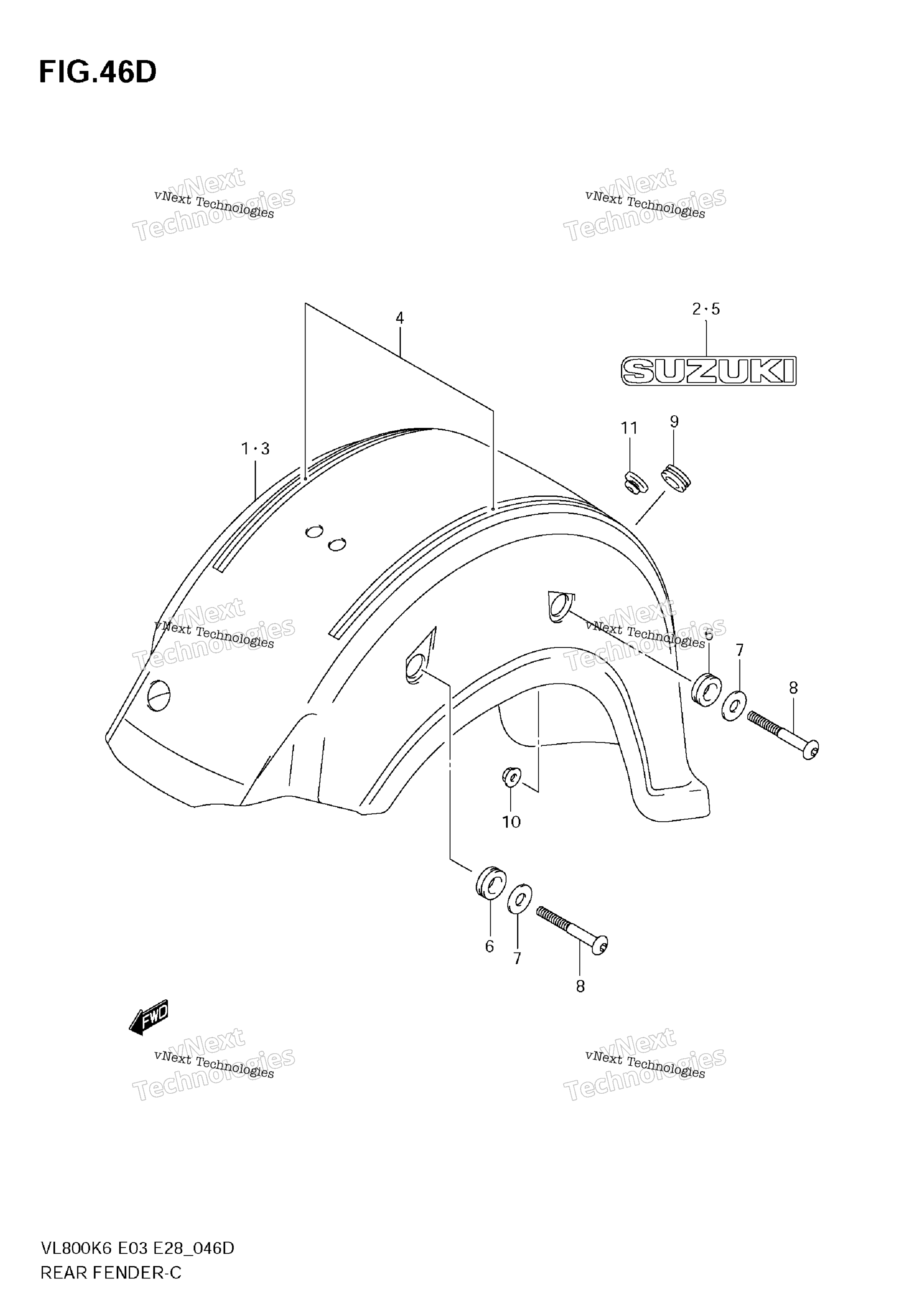 Заднее крыло (Vl800tk8)