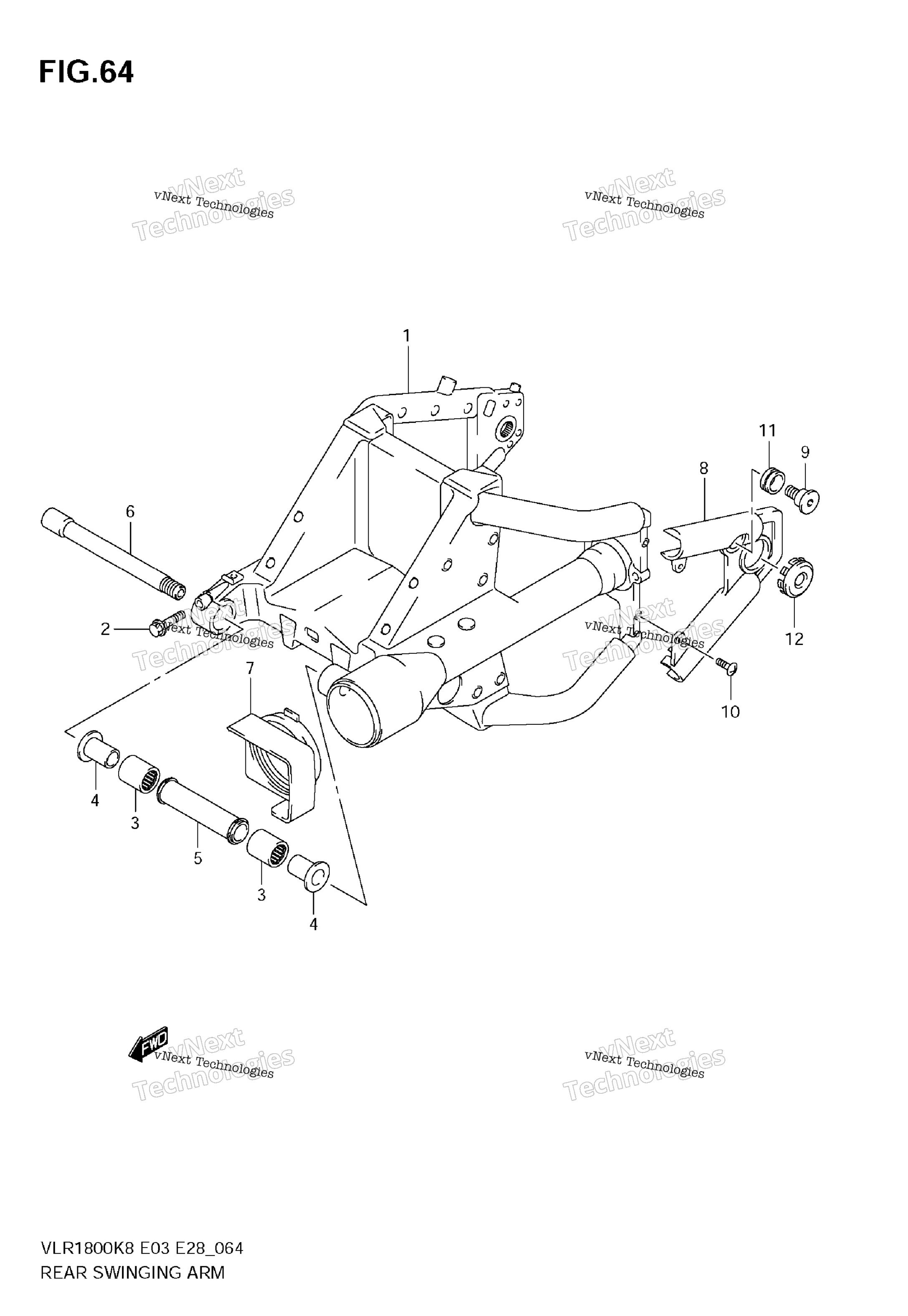 задний Swinging Arm