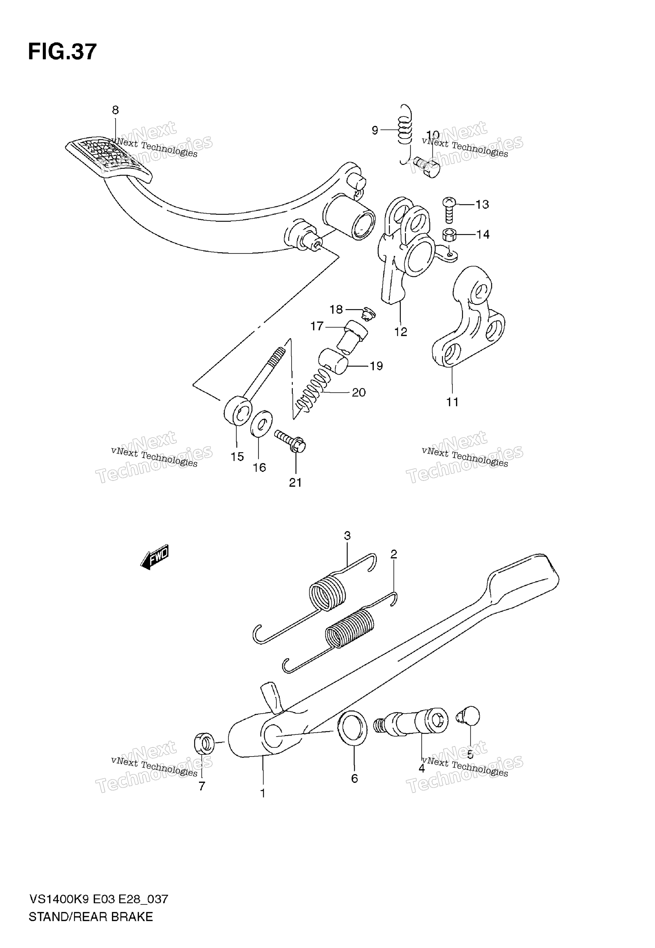 Подставка - Rear Brake