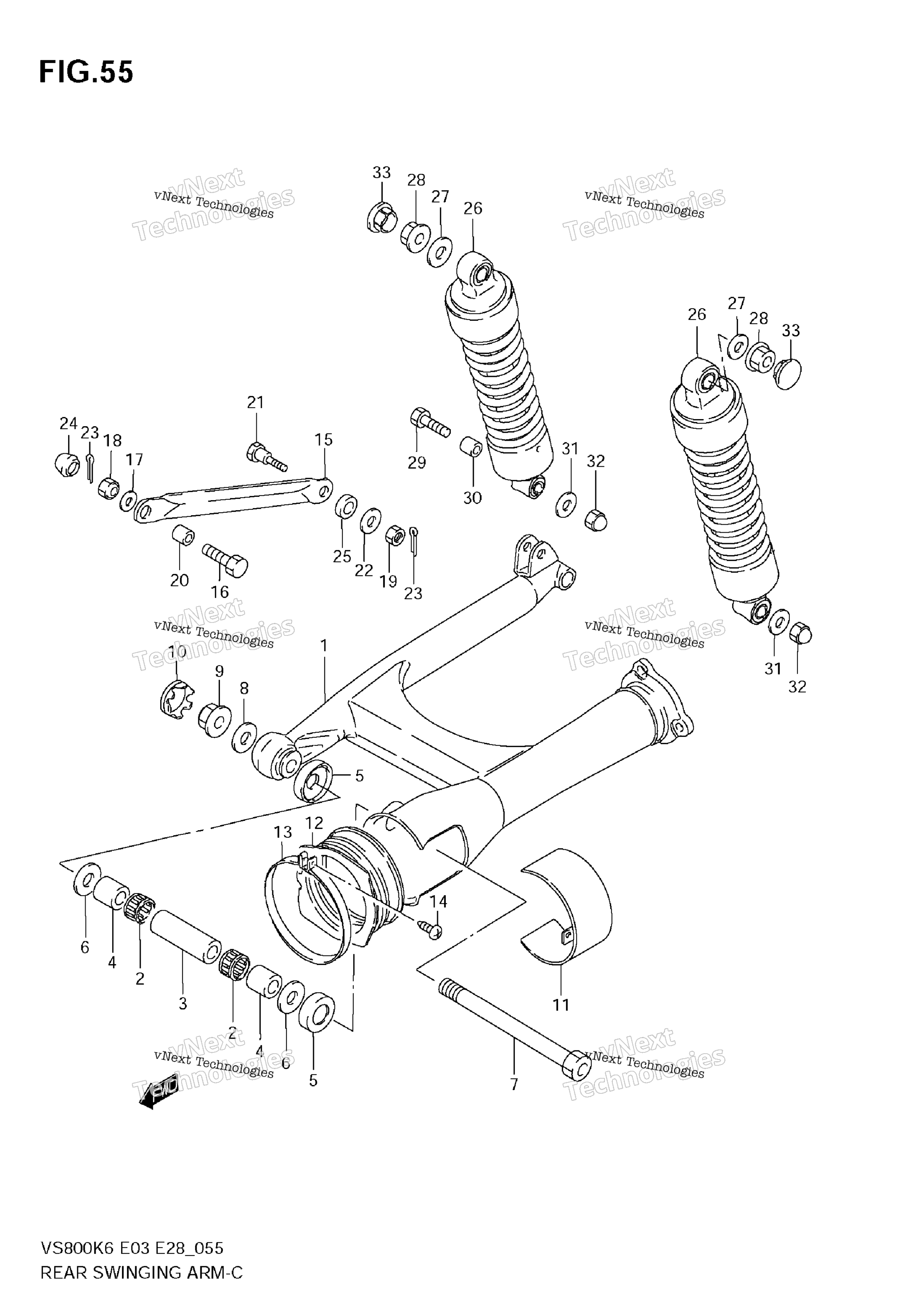 задний Swinging Arm