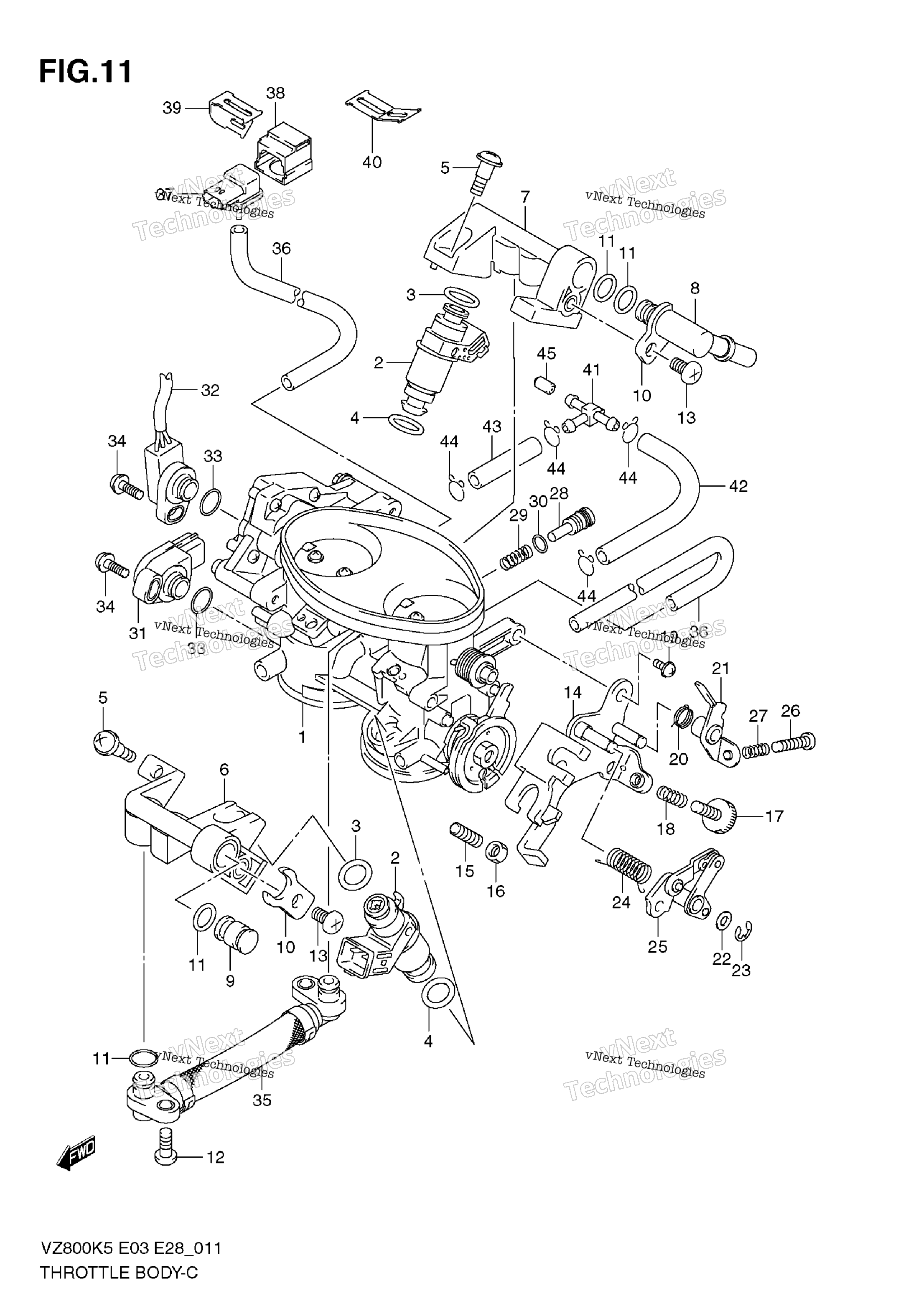 Дроссельный узел (Model K5/K6/K7/K8)