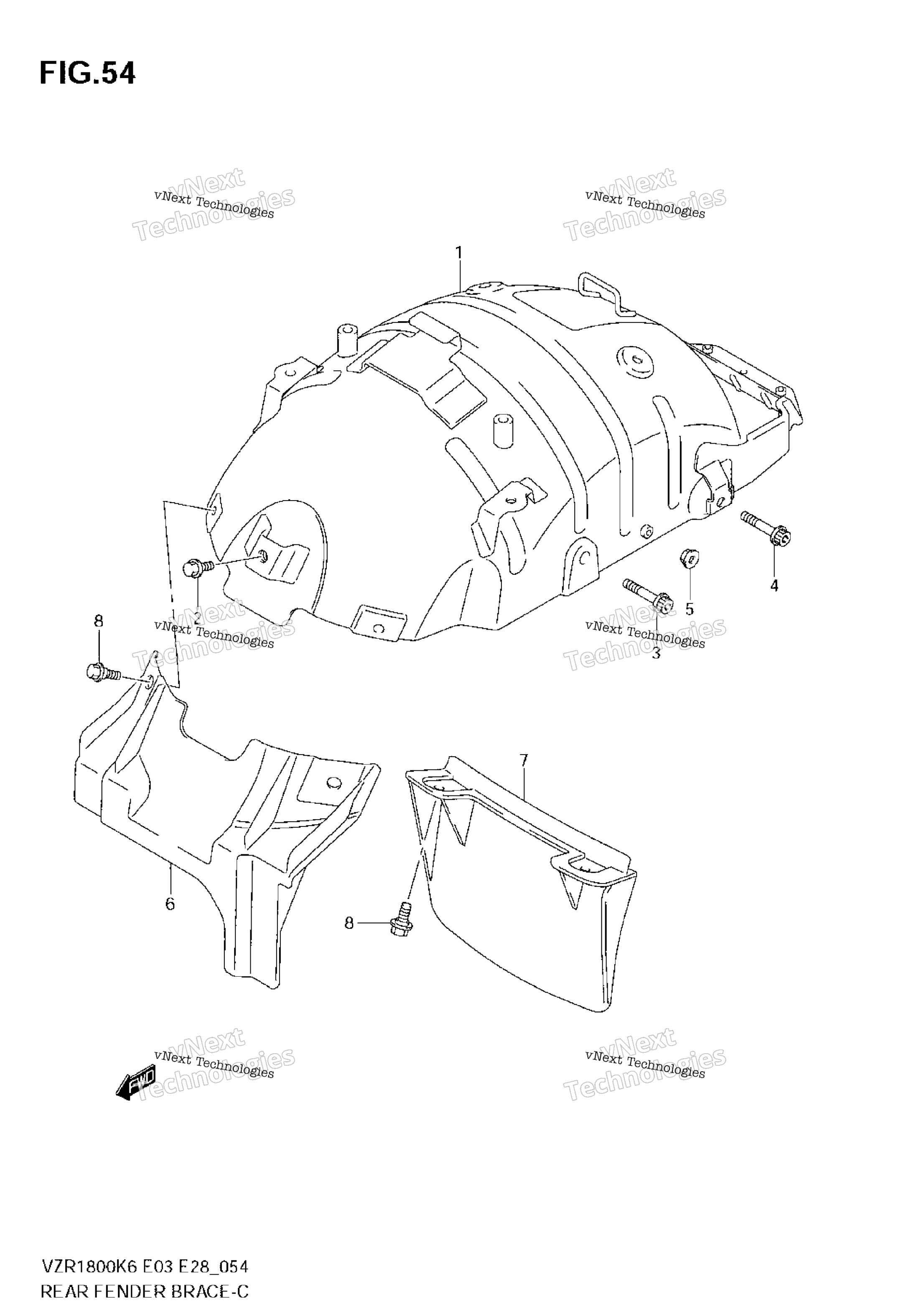 Задняя часть Fender Brace
