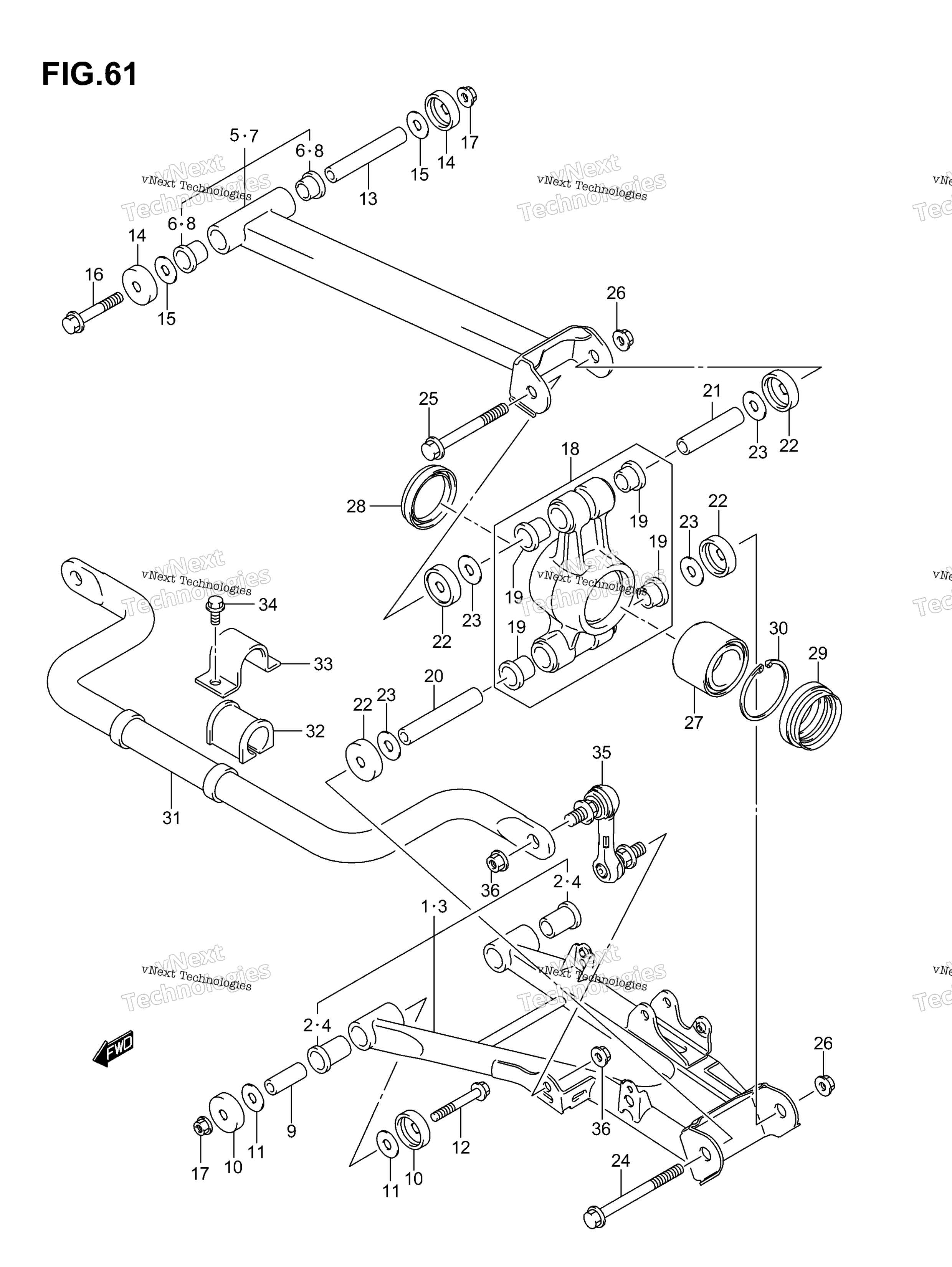 Задняя часть Suspension Arm