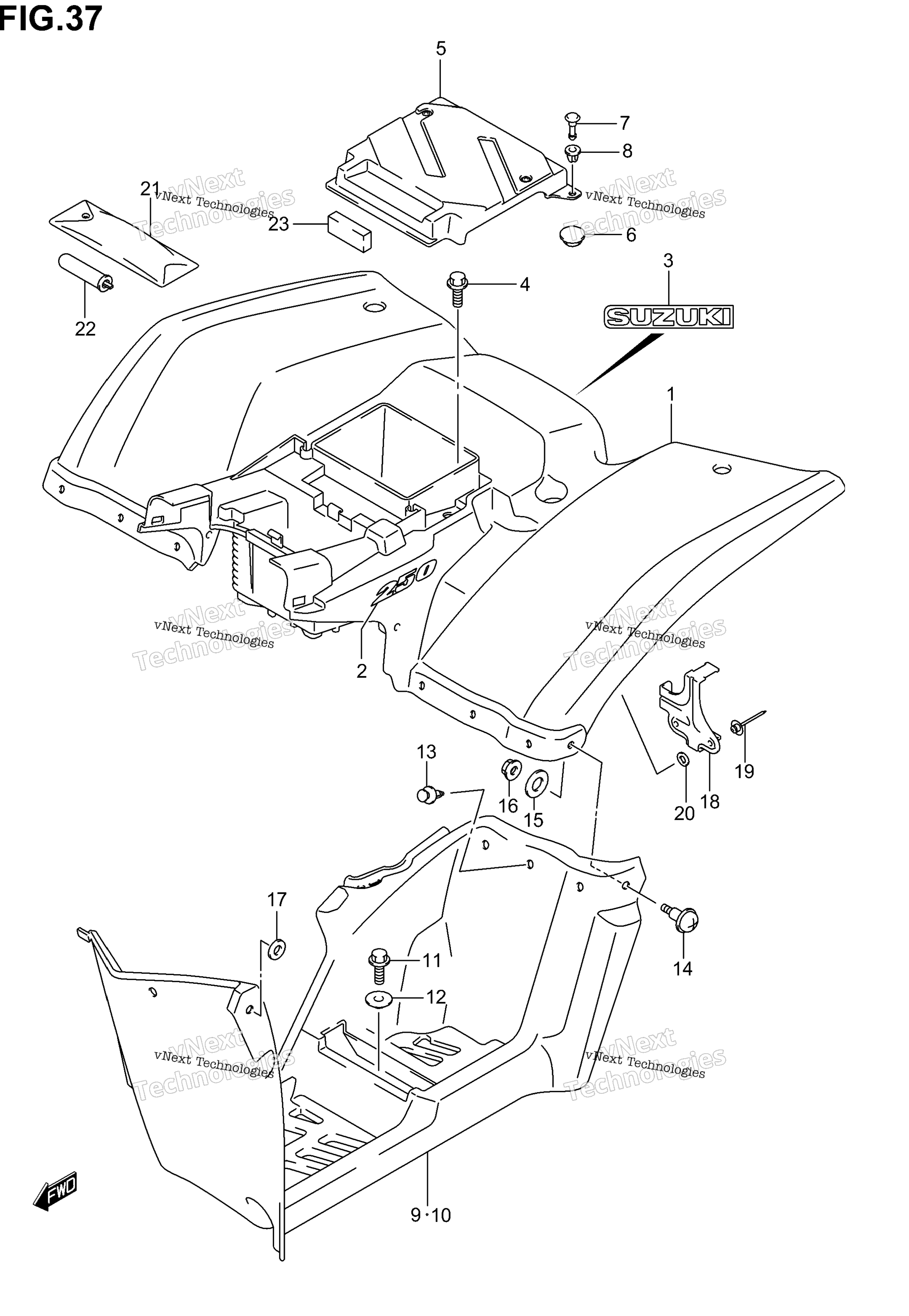 Заднее крыло (Model K2/K3/K4)