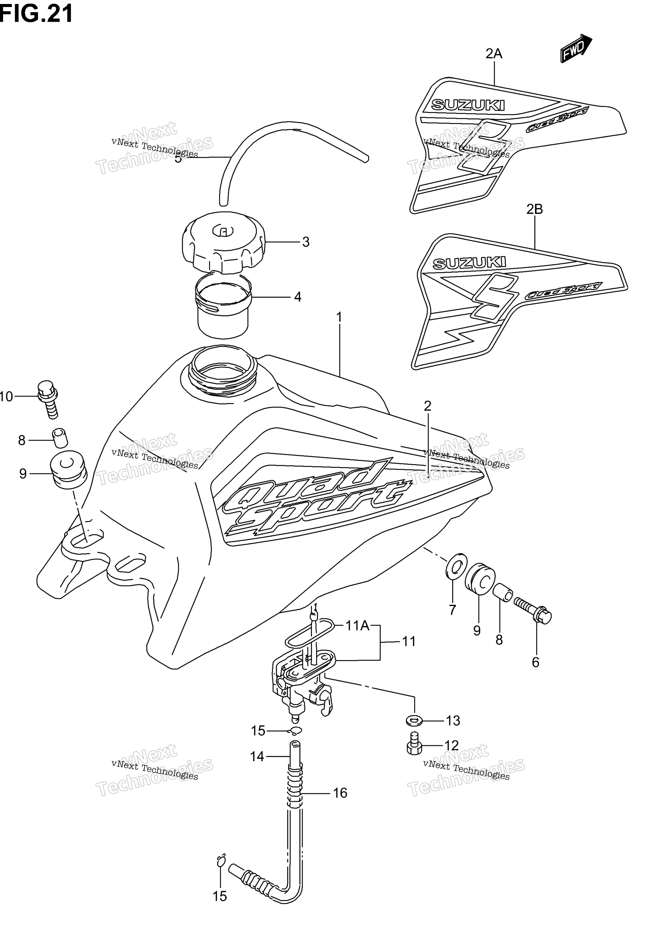 Топливный бак (Model K2/K3/K4)