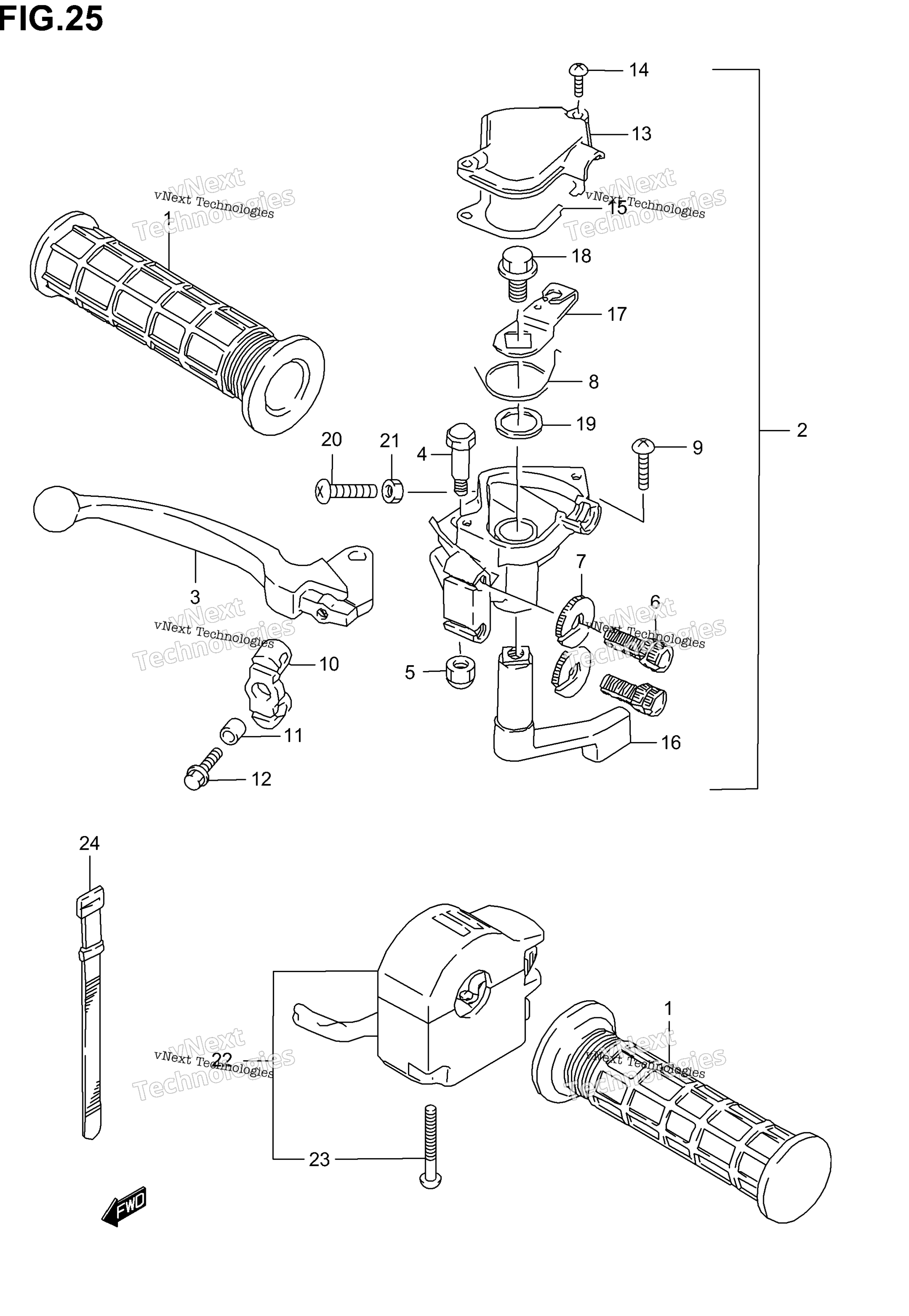 Передняя часть Brake Lever