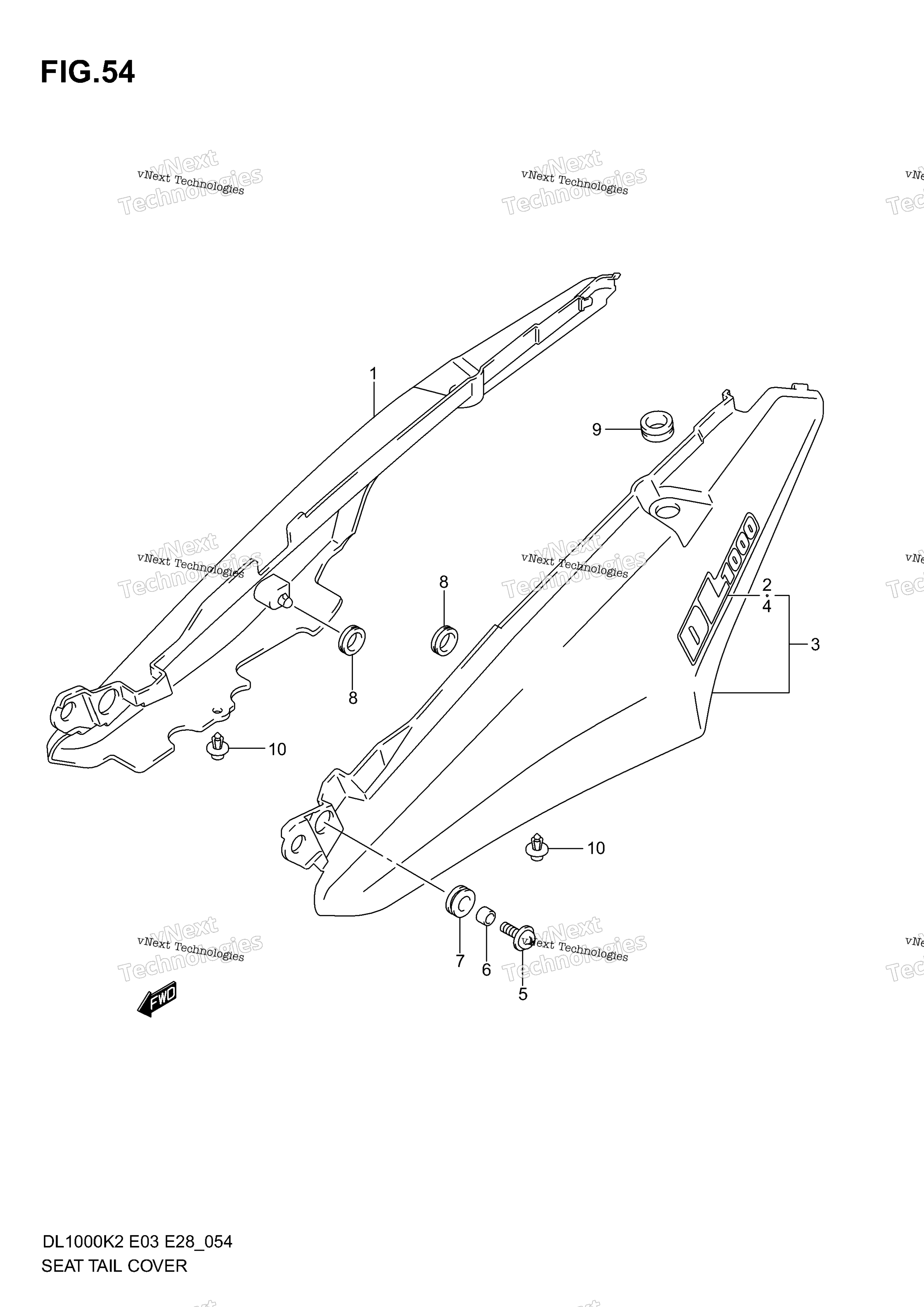 сиденье Tail крышка (Model K2)