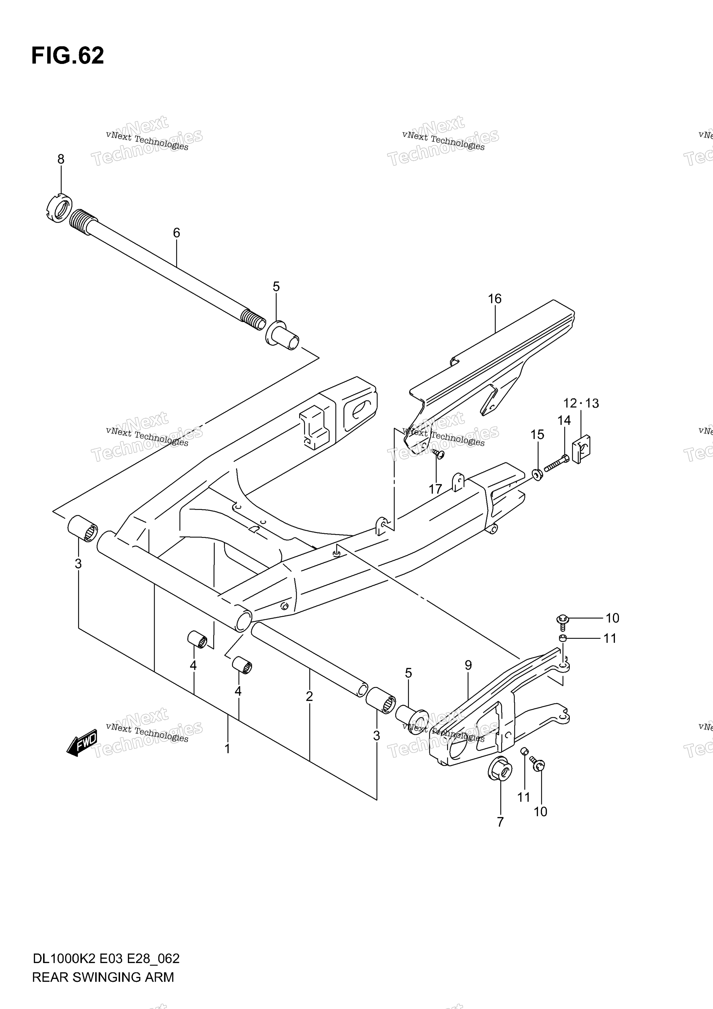 задний Swinging Arm
