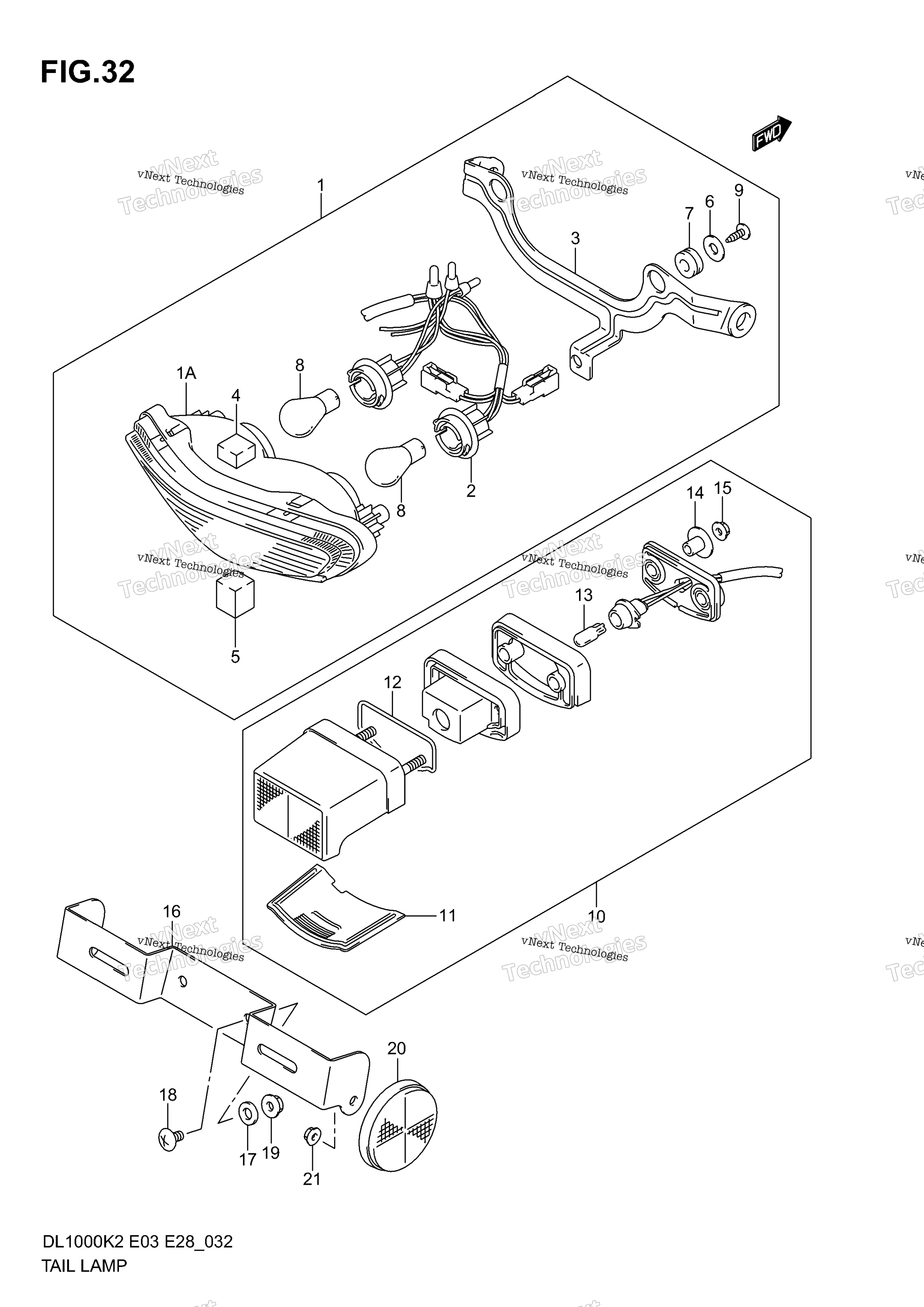 Tail Lamp (Model K2 / K3)