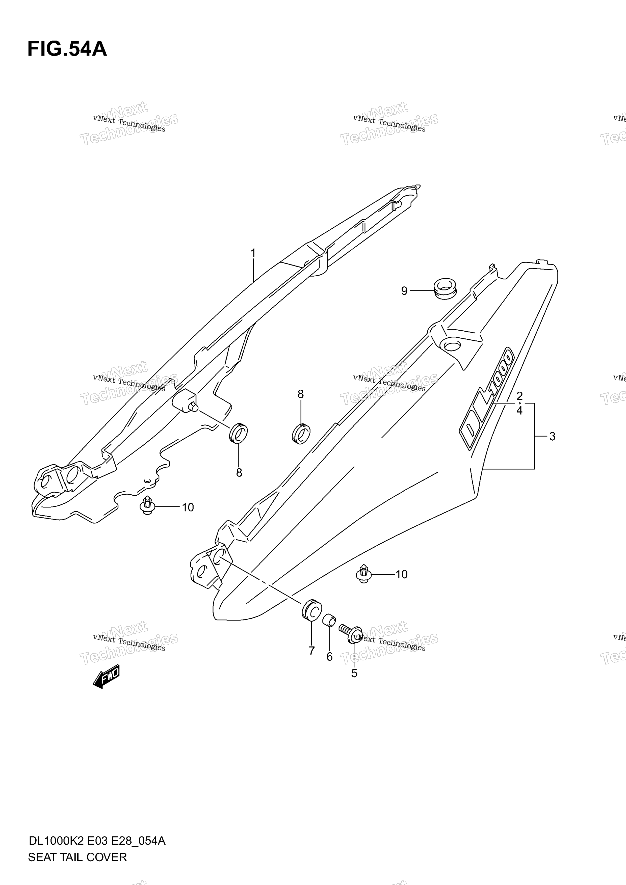 сиденье Tail крышка (Model K3)
