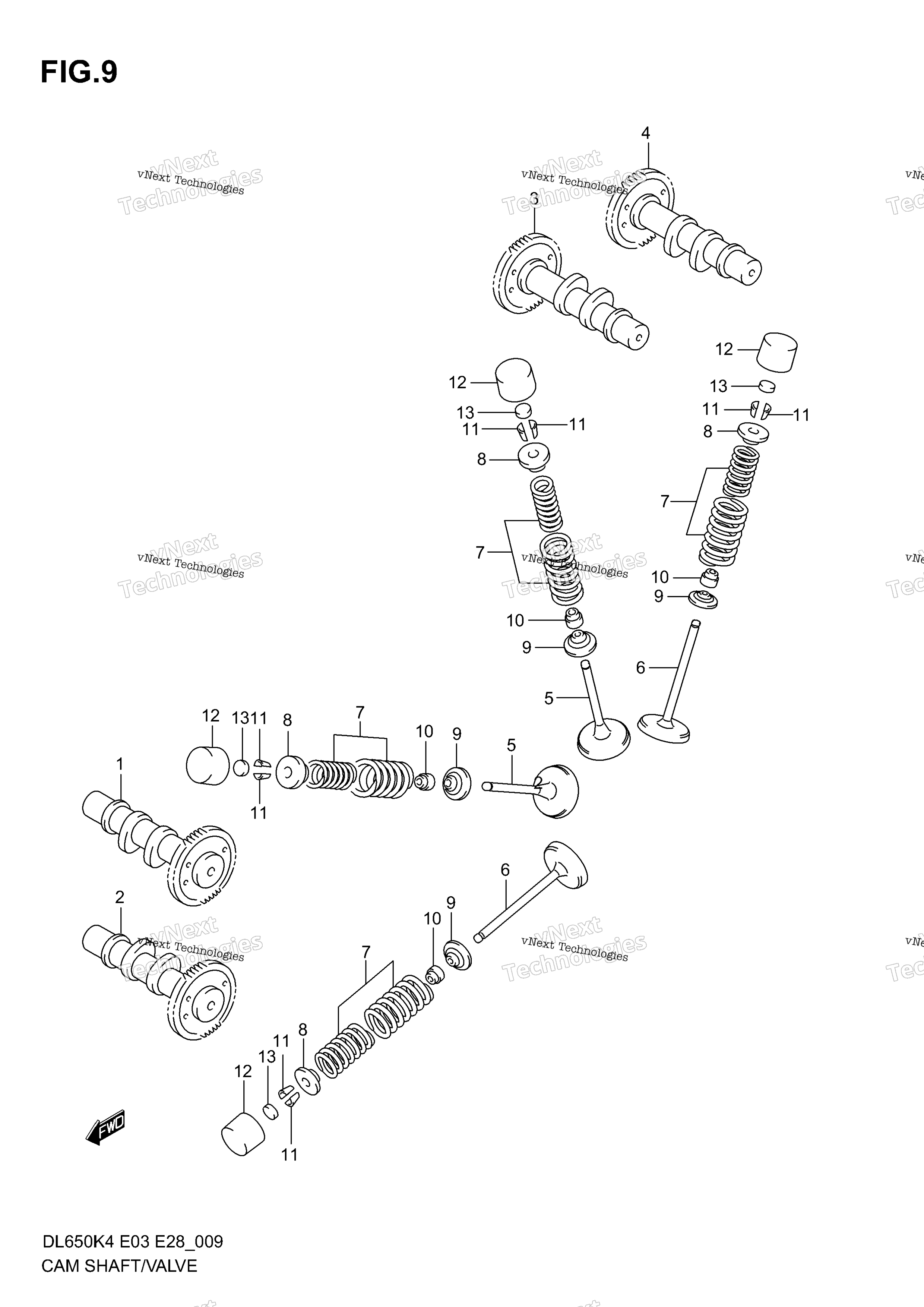 CAMSHAFT / клапан