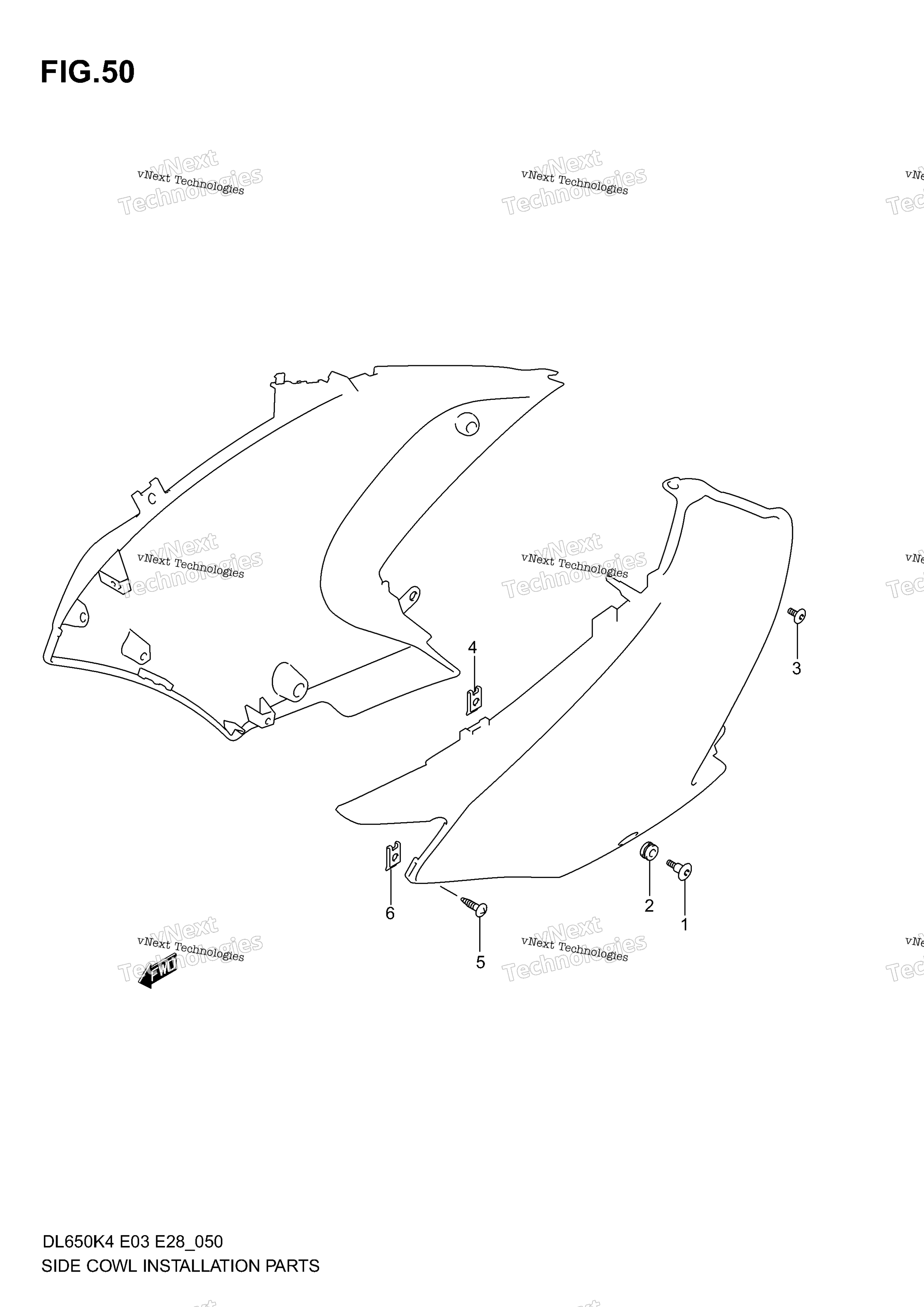 Боковой обтекатель Installation Parts