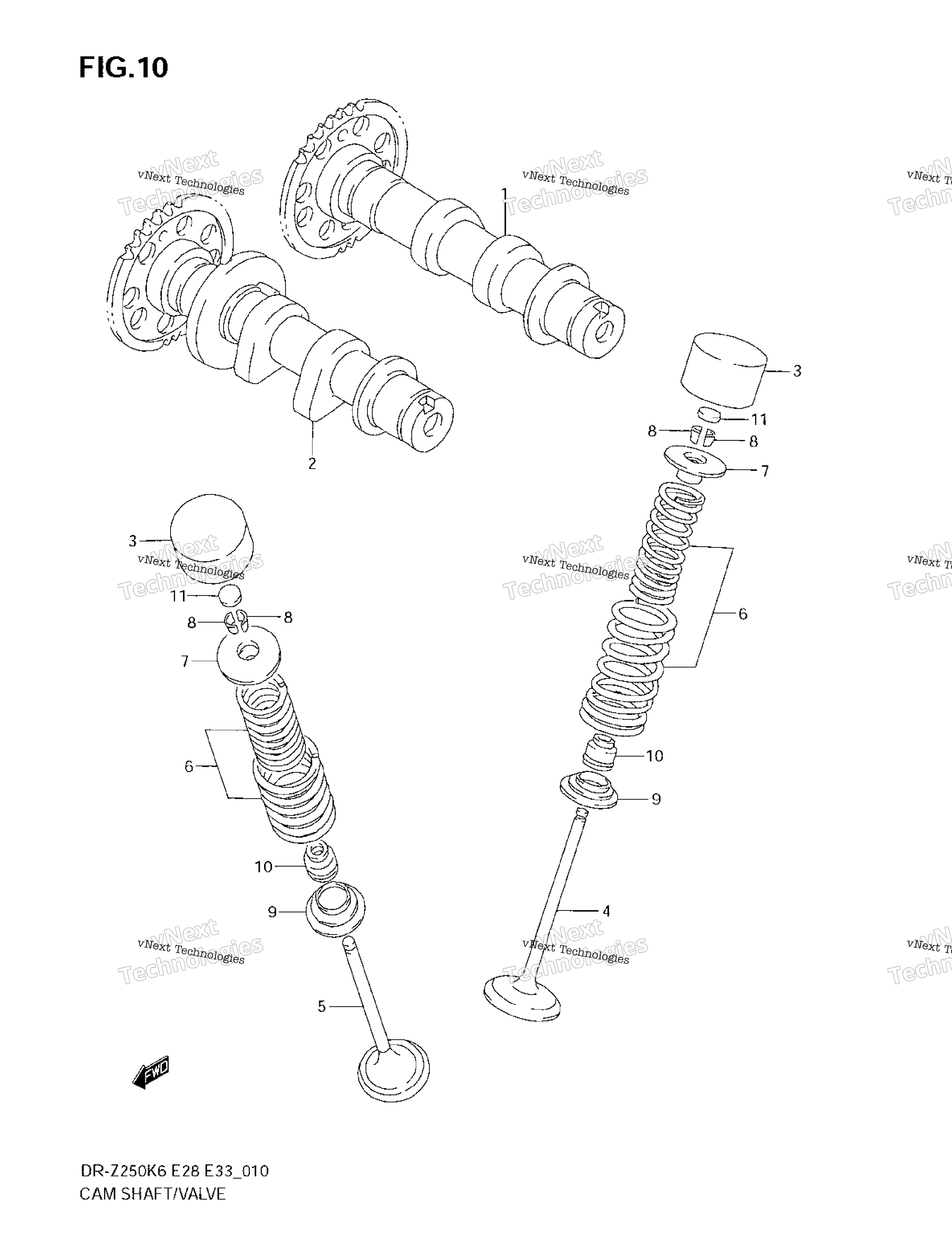Camshaft / клапан
