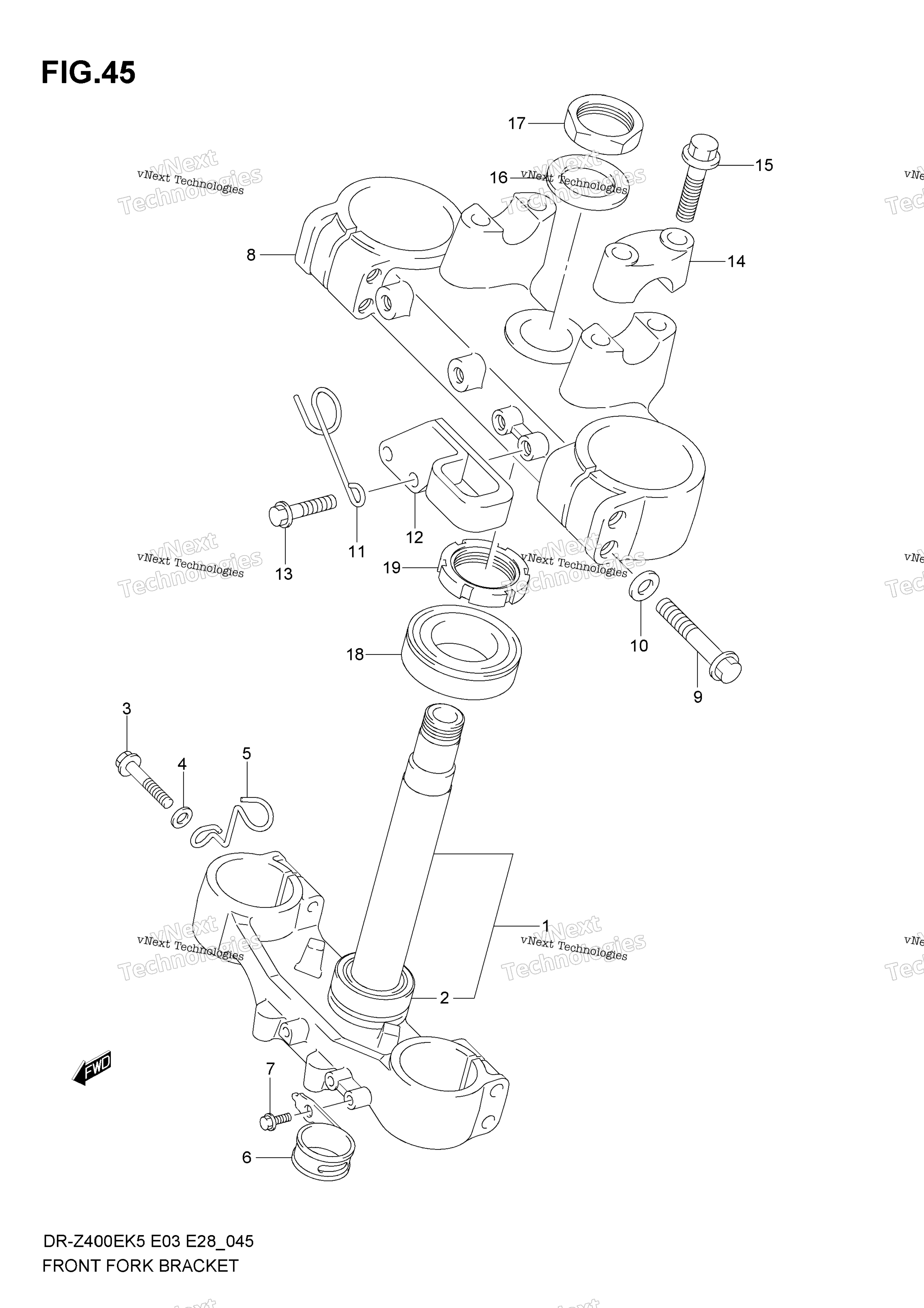 Передняя часть Fork Bracket