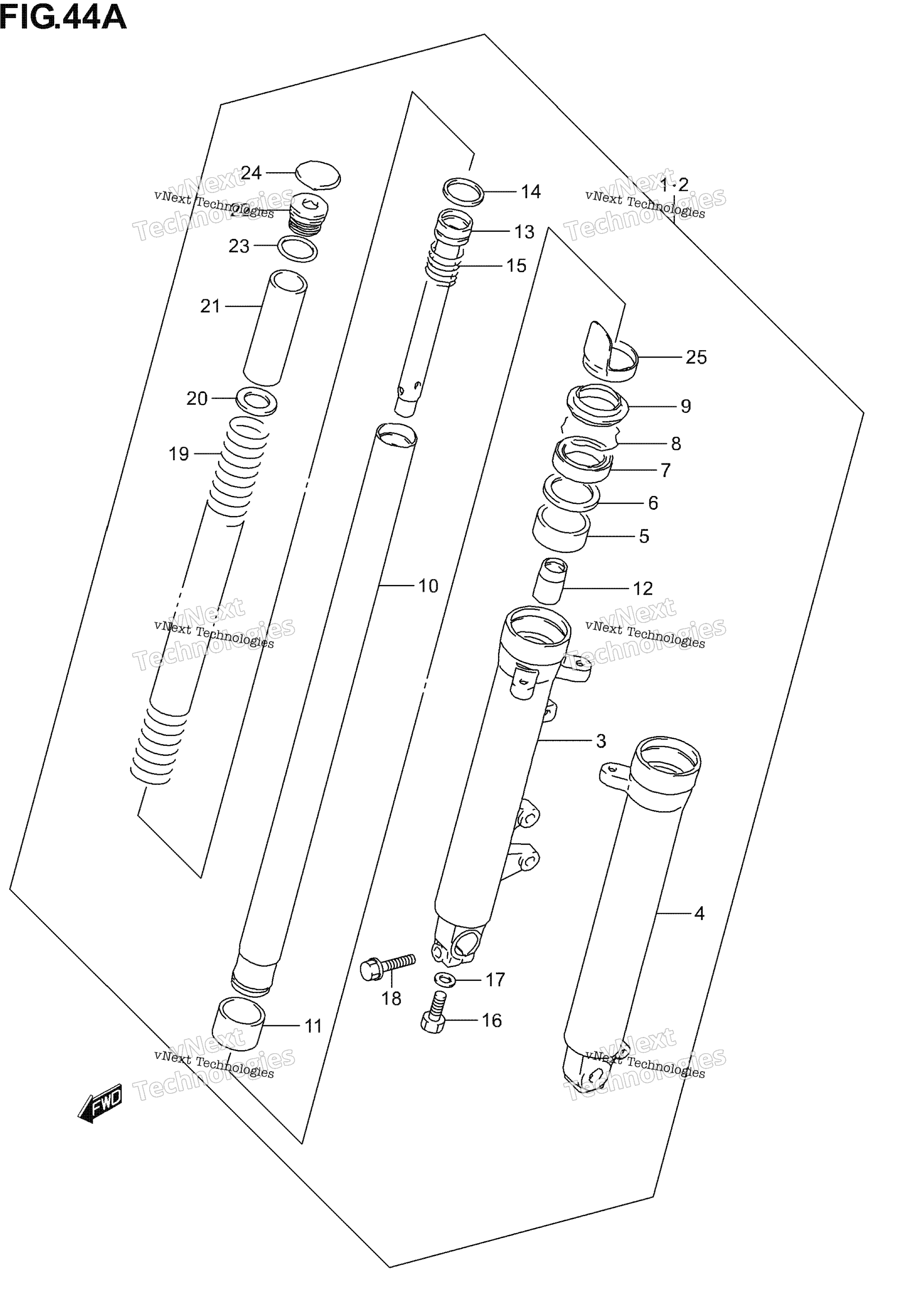 Передний амортизатор (Model K4/K5/K6)