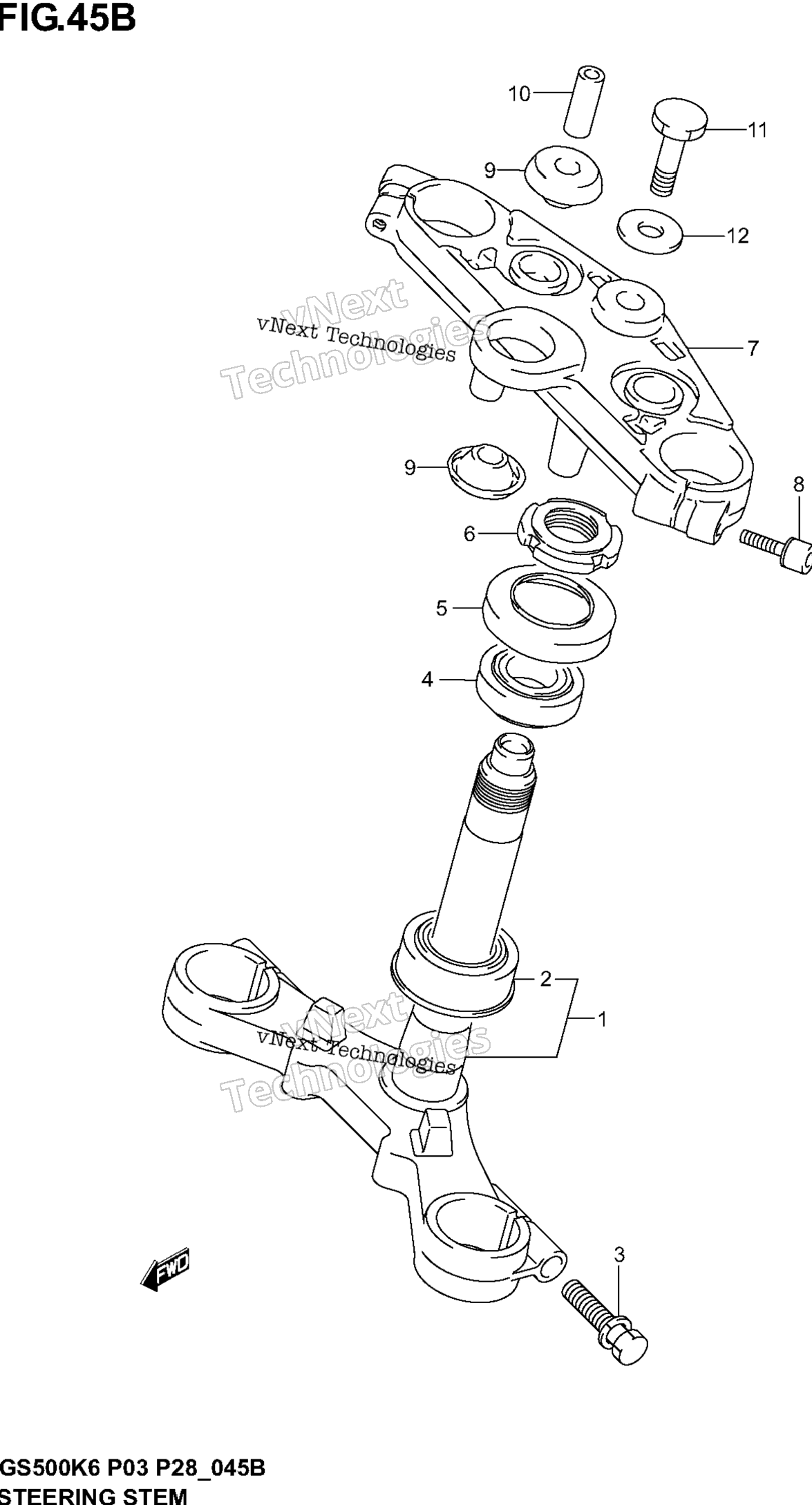 Рулевая колонка (Gs500fk4/K5/K6)