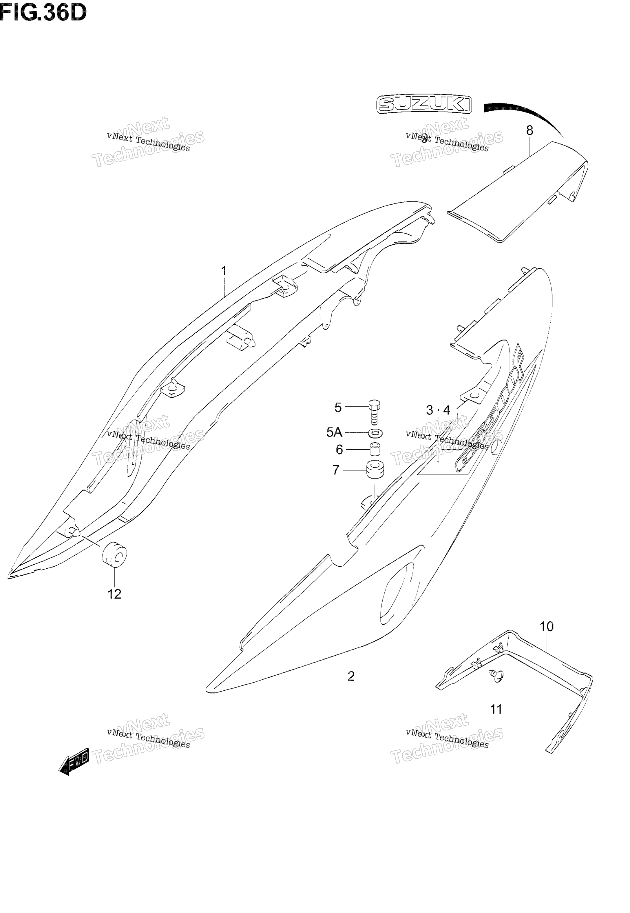 Крышка рамы (Gs500fk5)