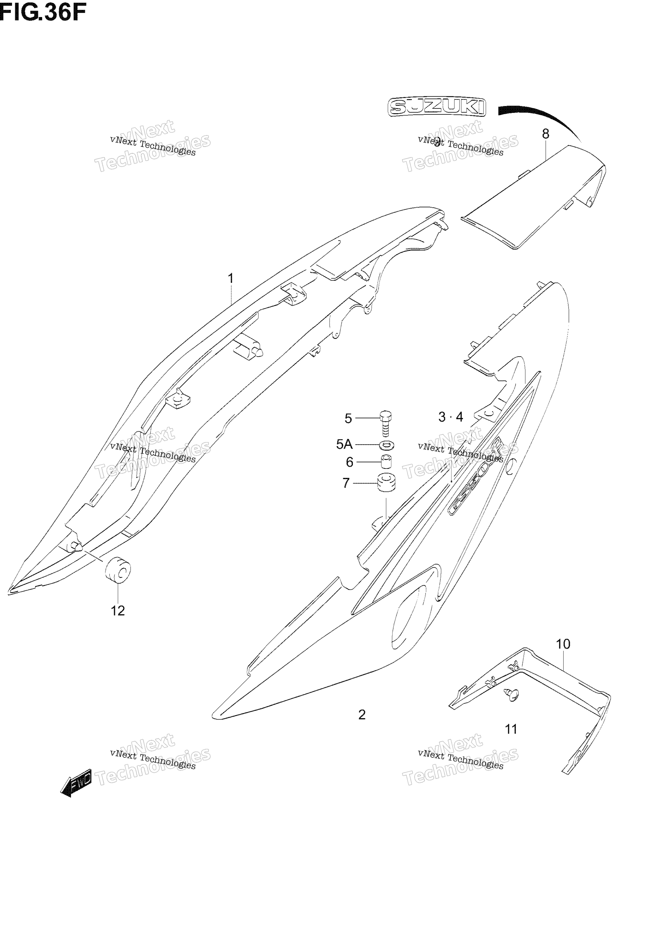 Крышка рамы (Gs500fk6)