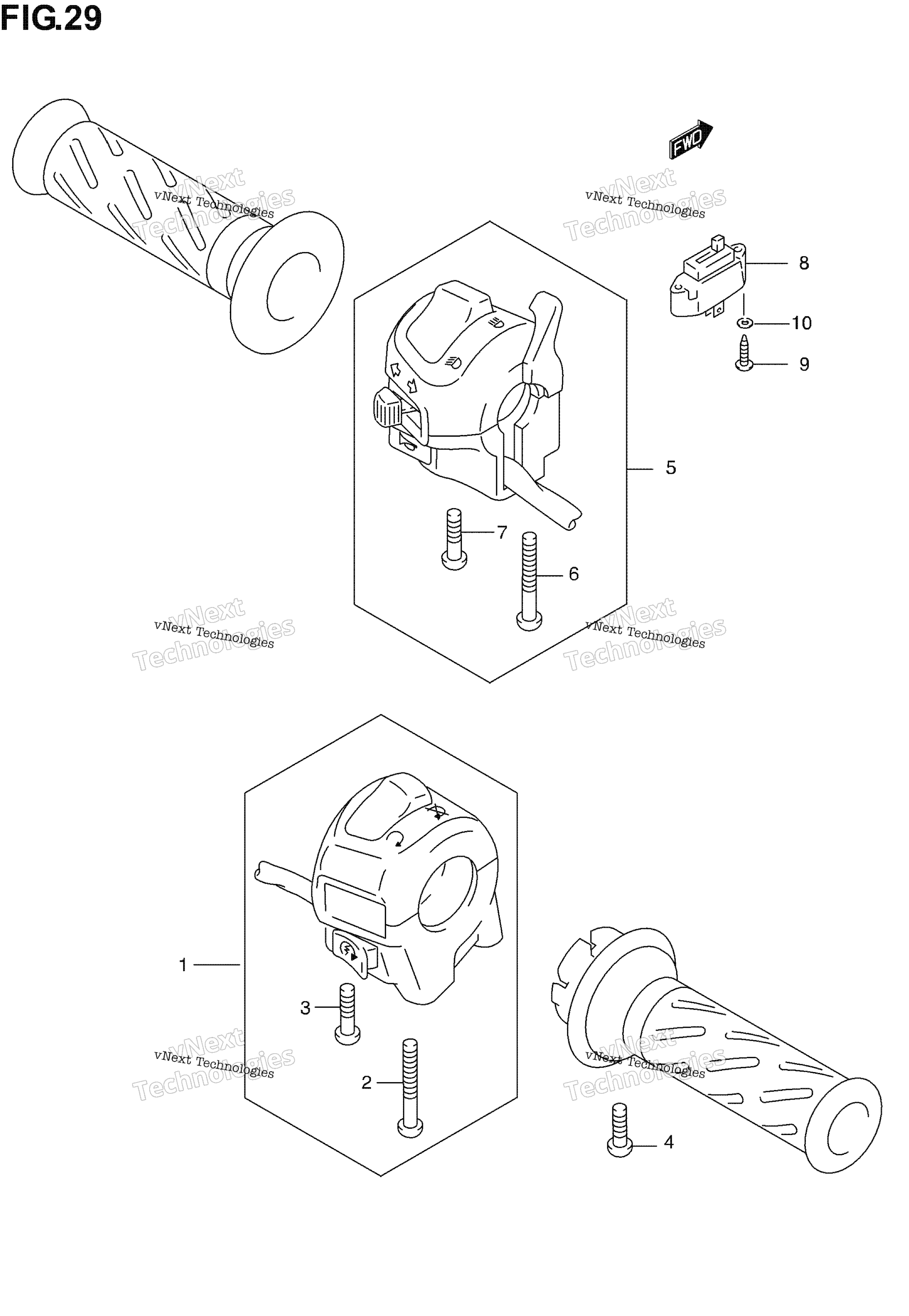 Переключатели на руле (Model K4/K5)