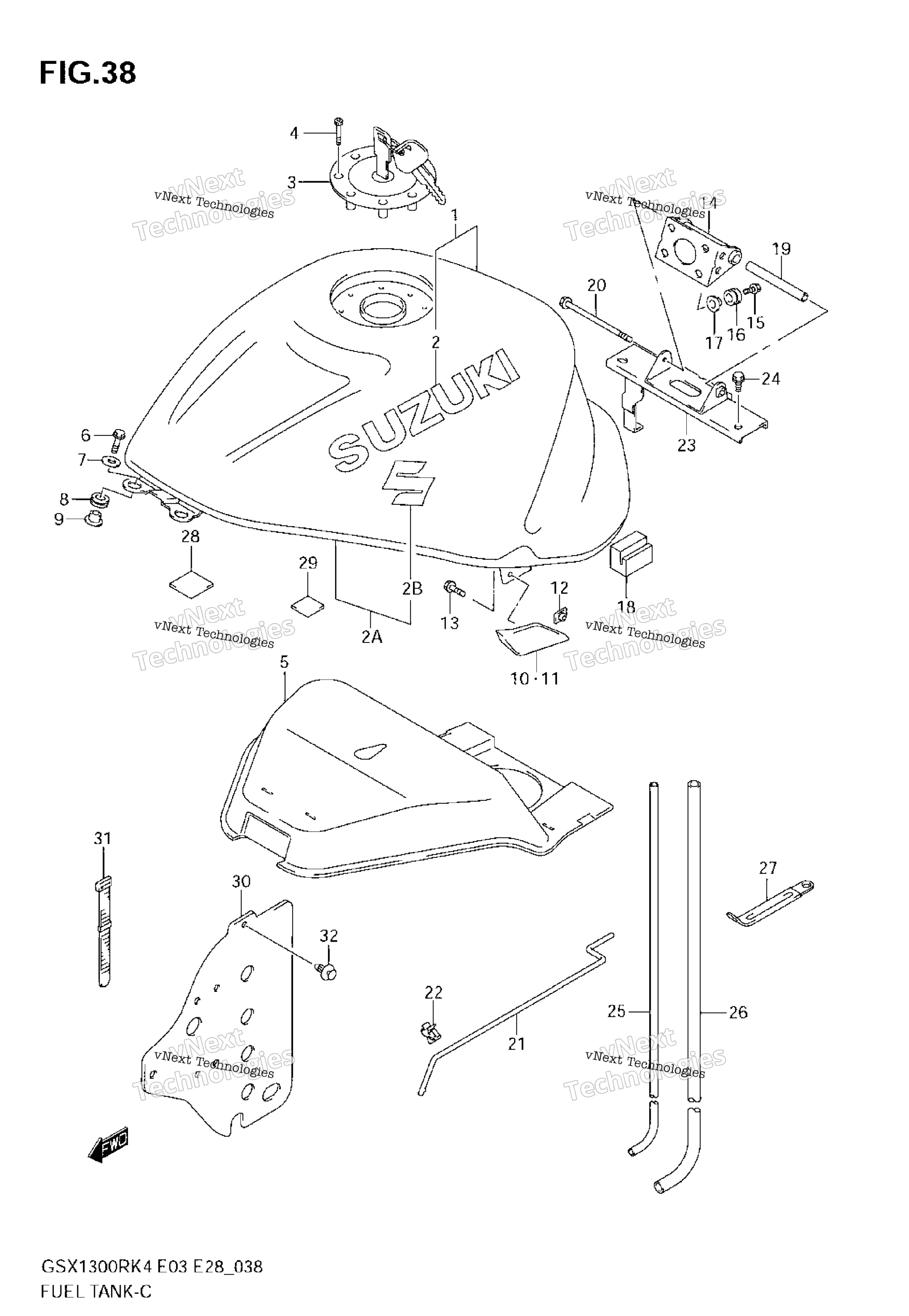 Топливный бак (Model K4)