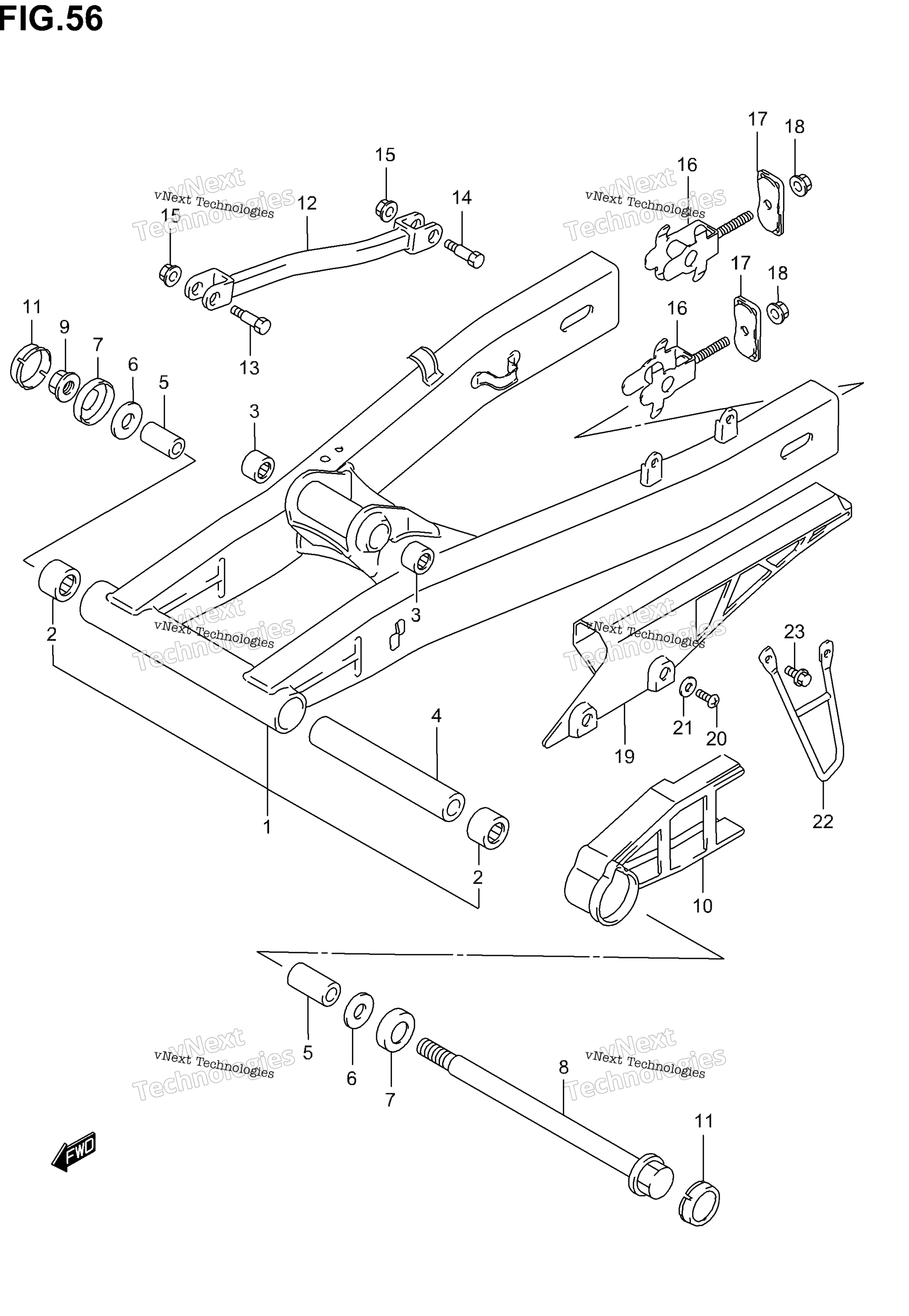 задний Swinging Arm