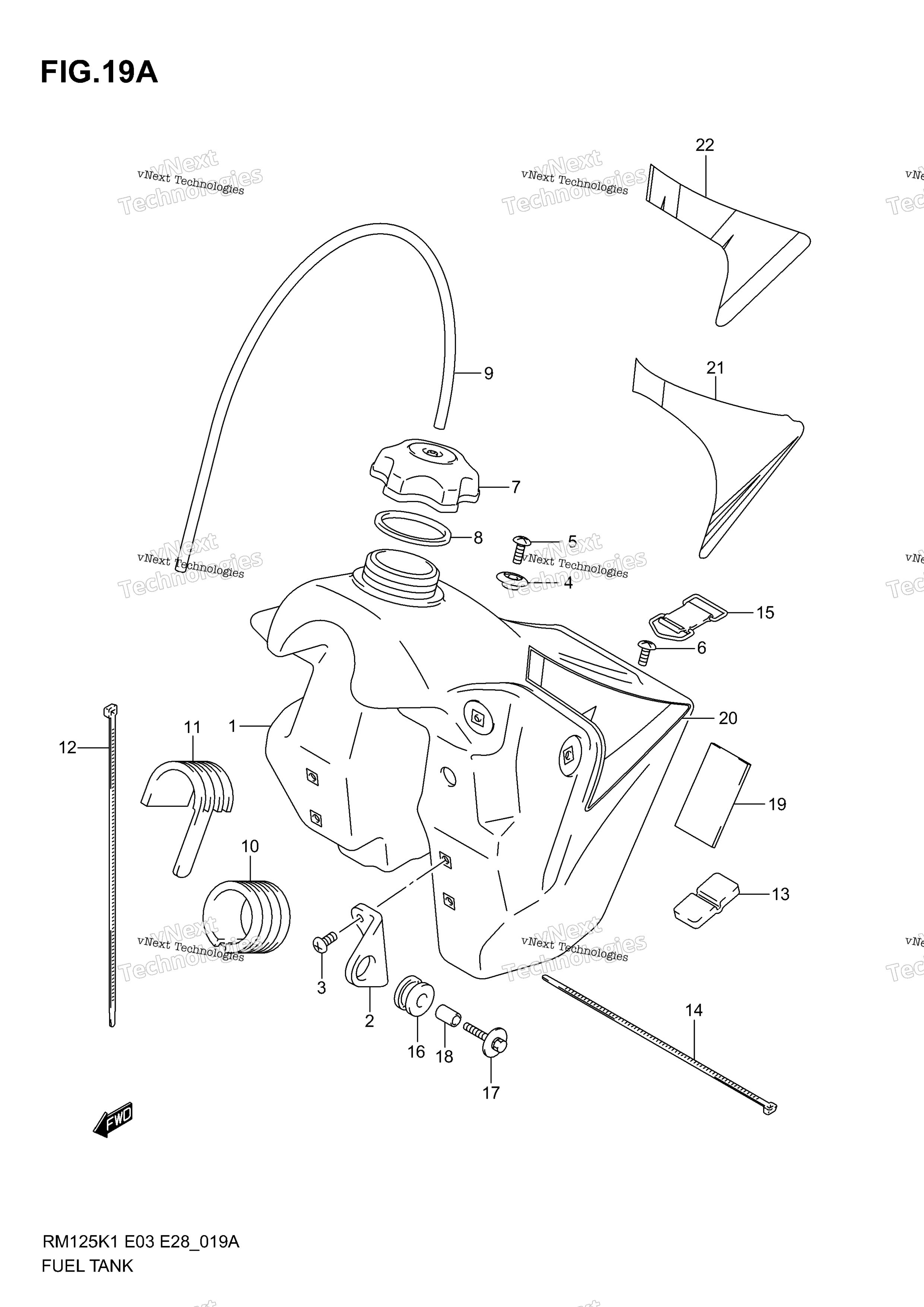 Топливный бак (Model K4/K5/K6)