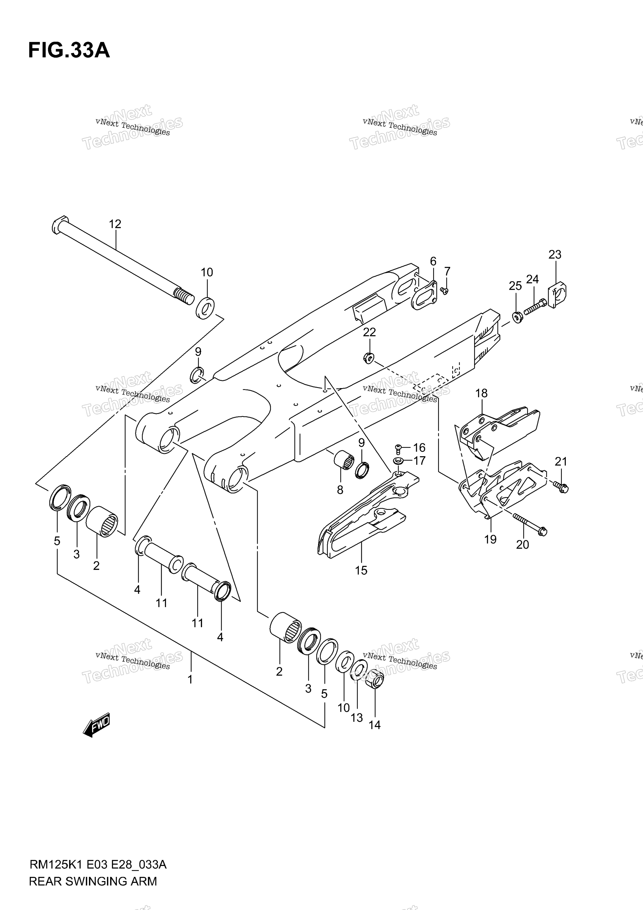 задний Swinging Arm (Model K4)