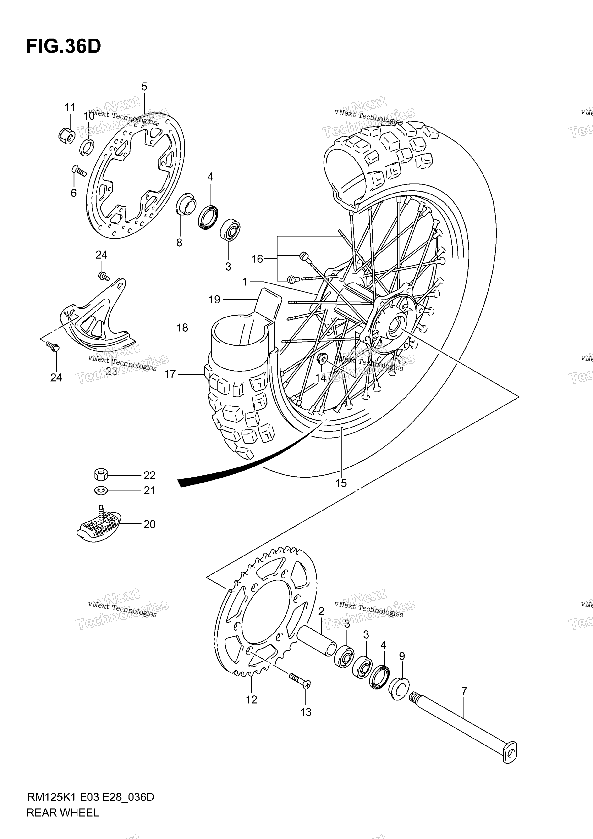 Заднее колесо (Model K6)