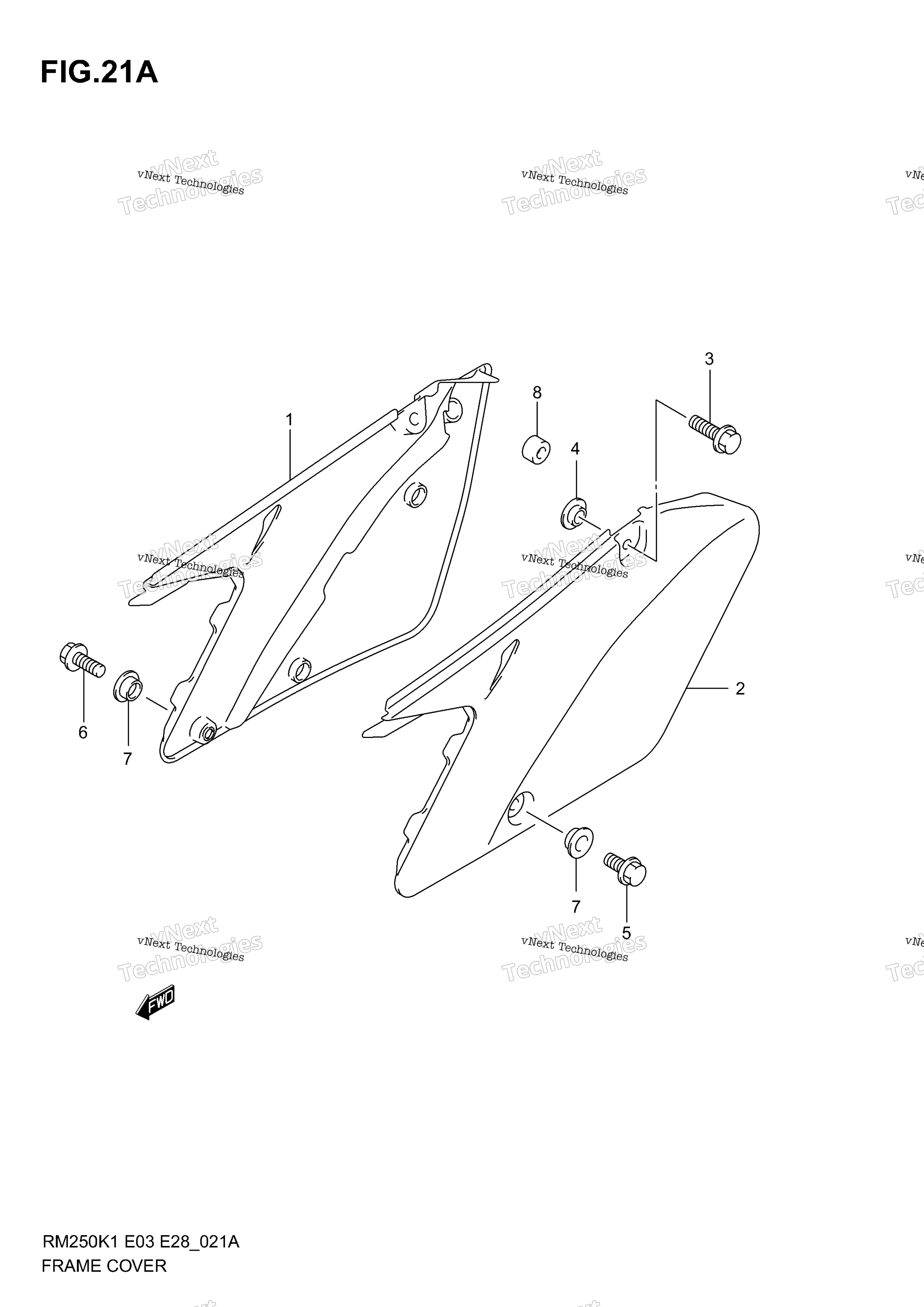 Крышка рамы (Model K2)