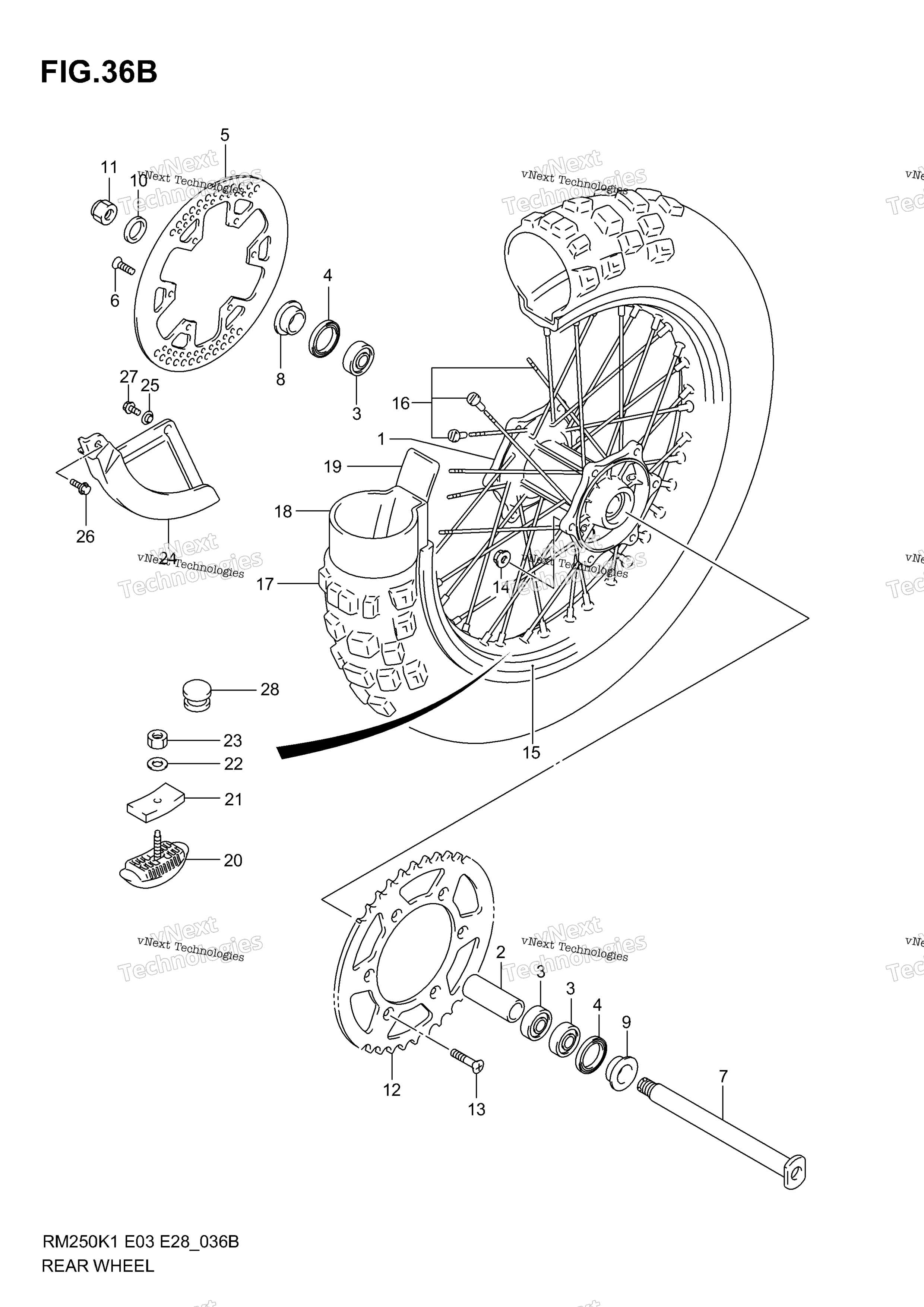 Заднее колесо (Model K4)