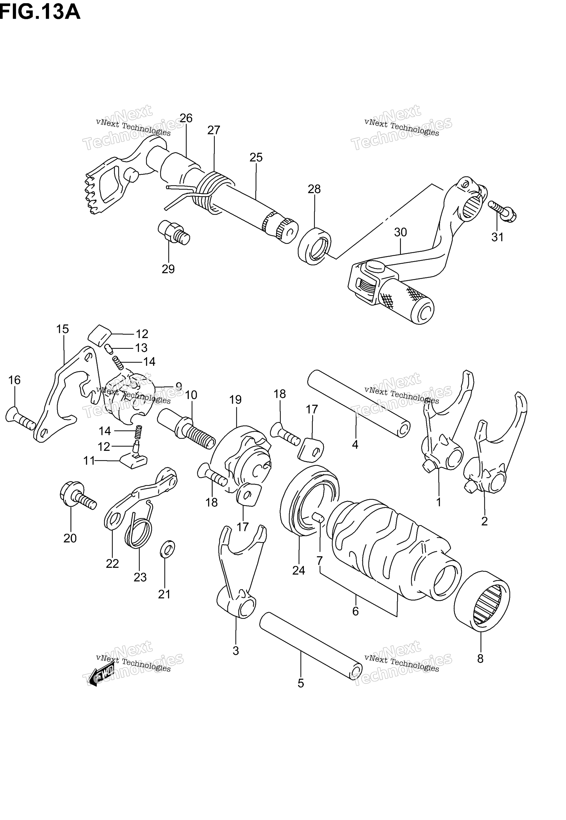 передача Shifting (Model K5 / K6)