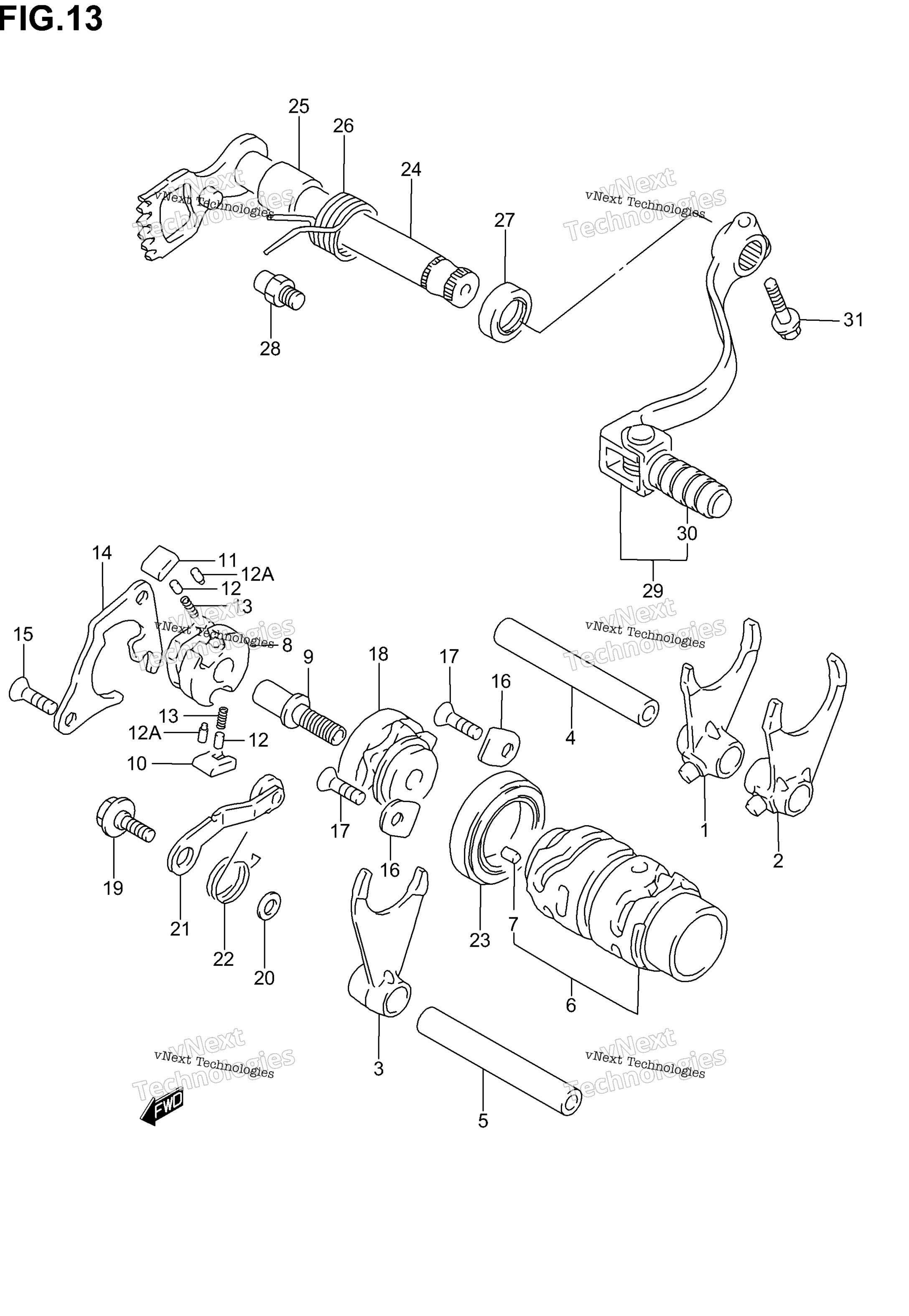 передача Shifting (Model K2 / K3 / K4)
