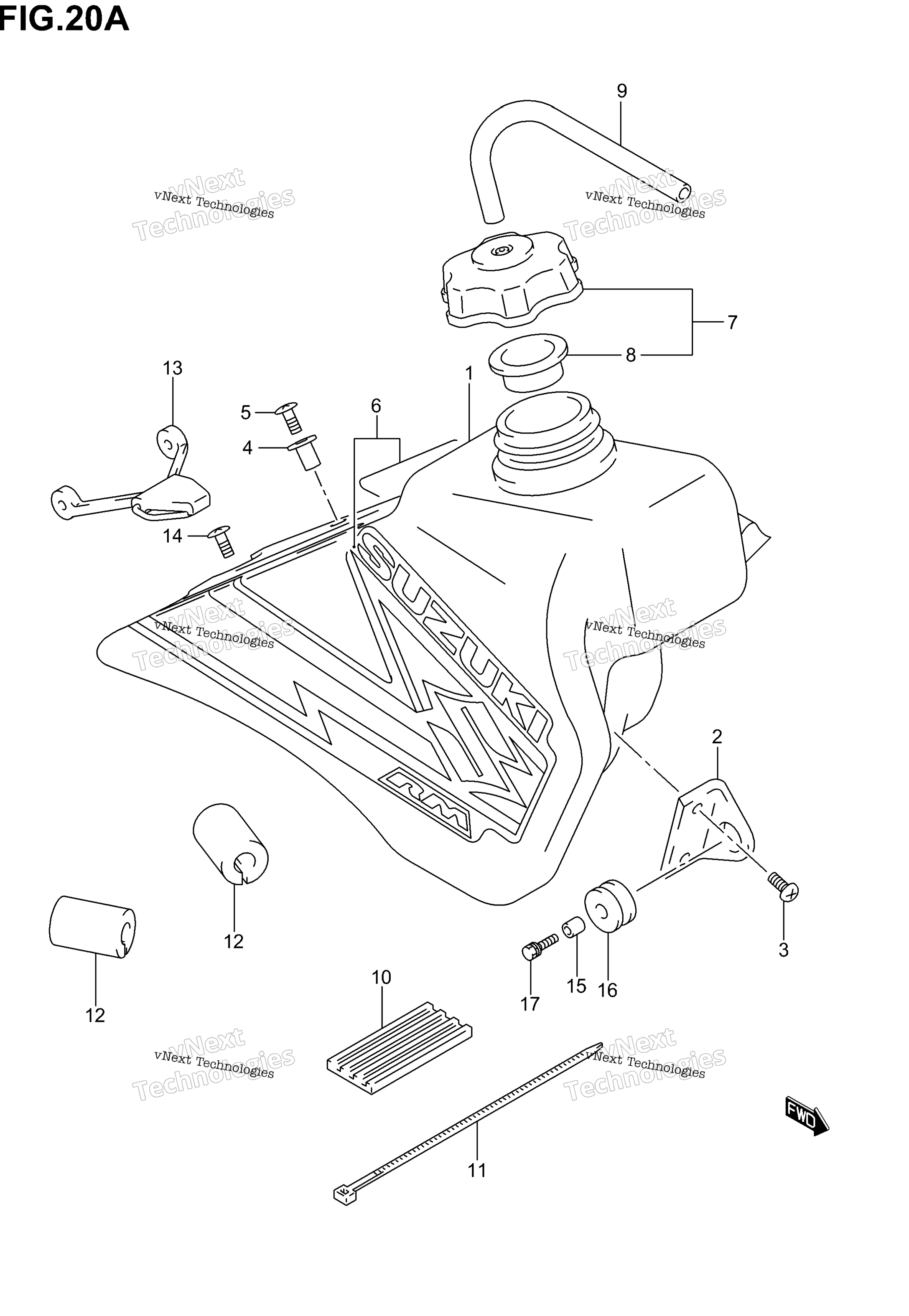 Топливный бак (Model K3)