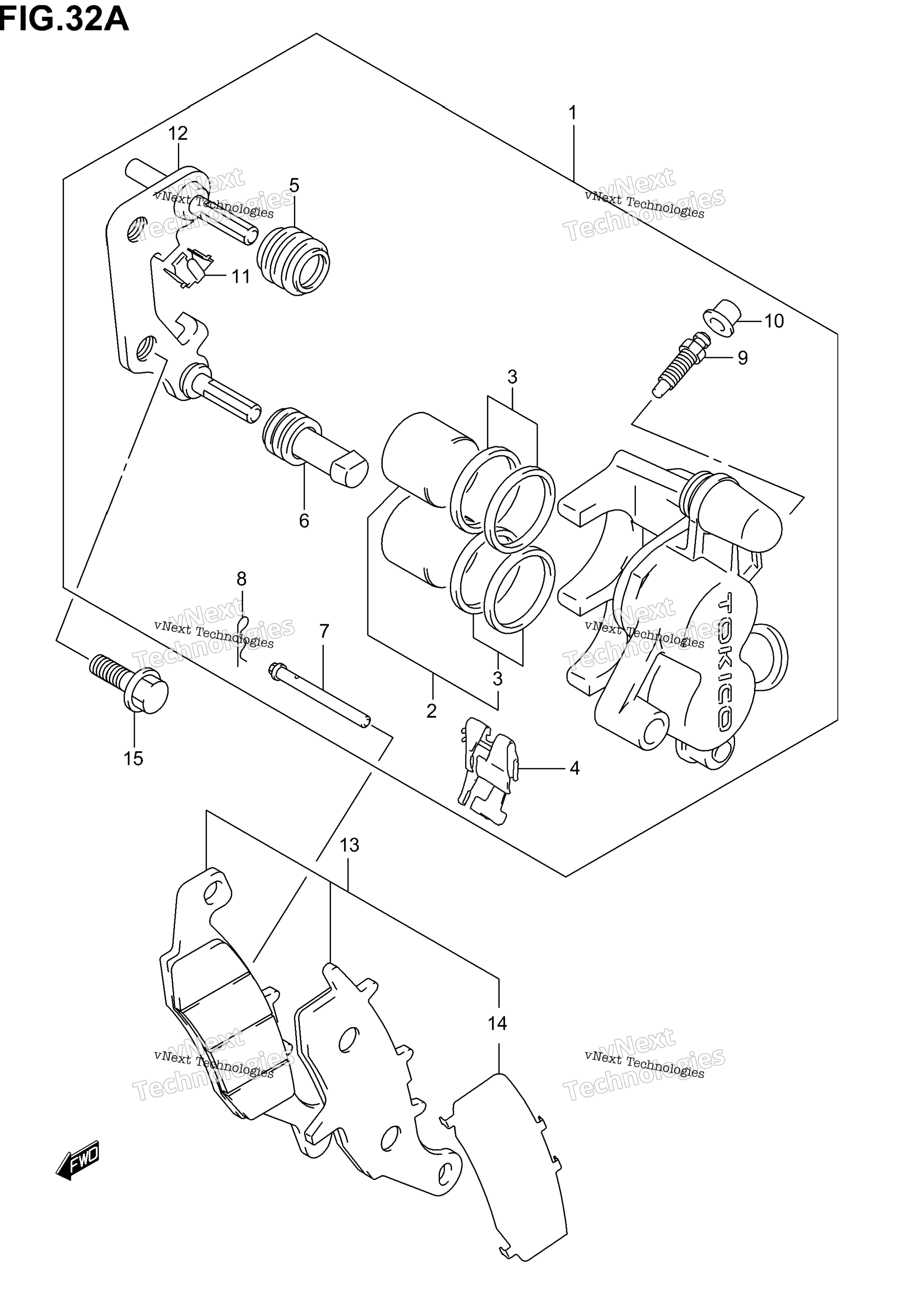 Передний суппорт (Model K5/K6)
