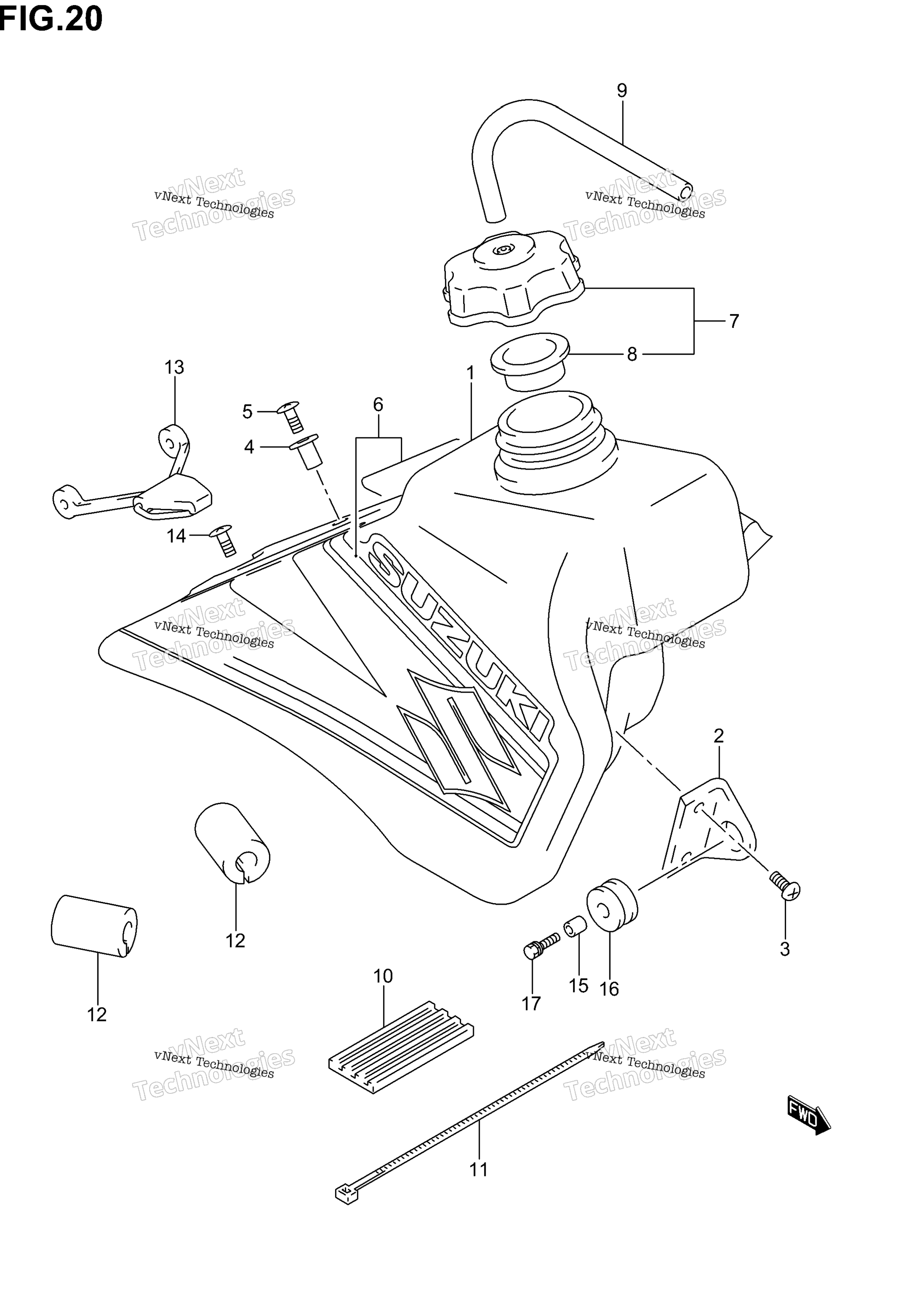 Топливный бак (Model K2)