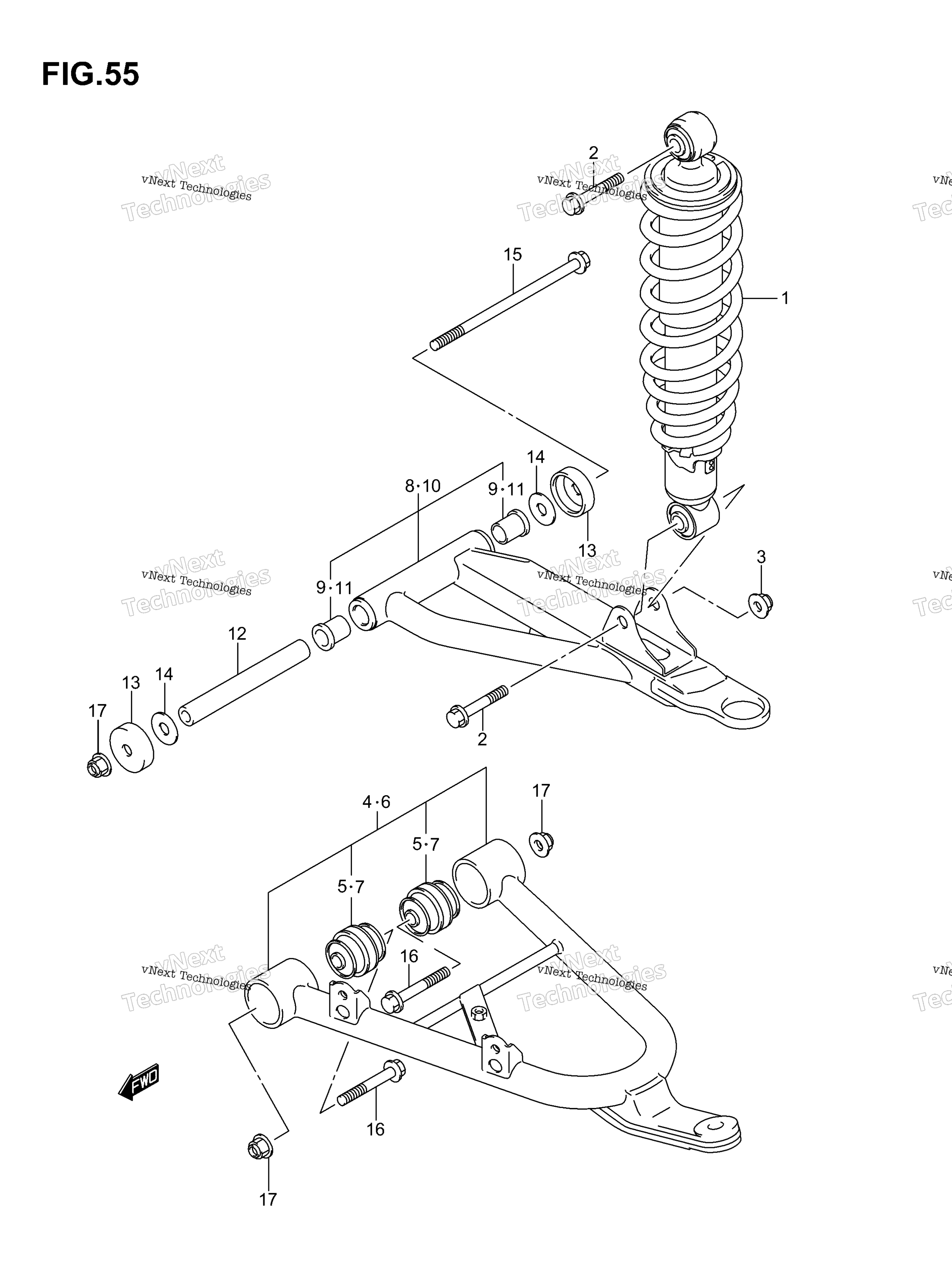 Передняя часть Suspension Arm