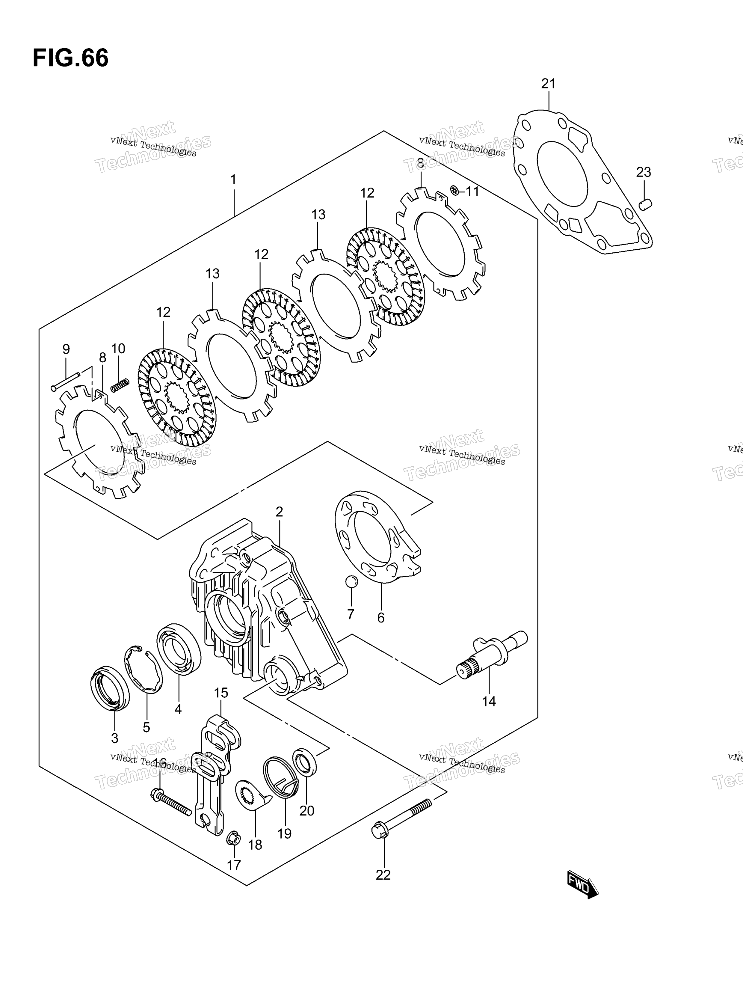 Задняя часть Brake Assy