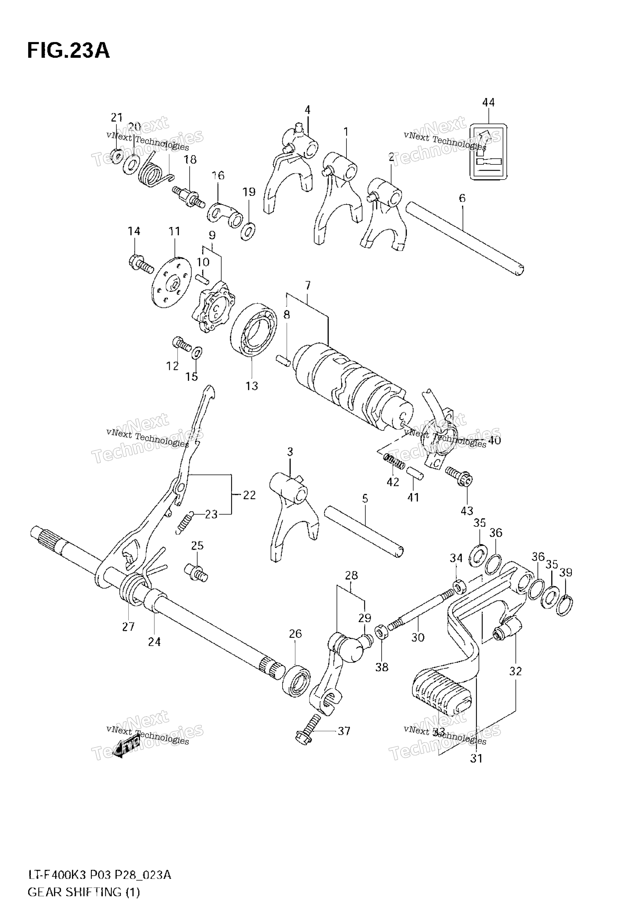 передача Shifting (1)(Model K4 / K5 / K6 / K7)