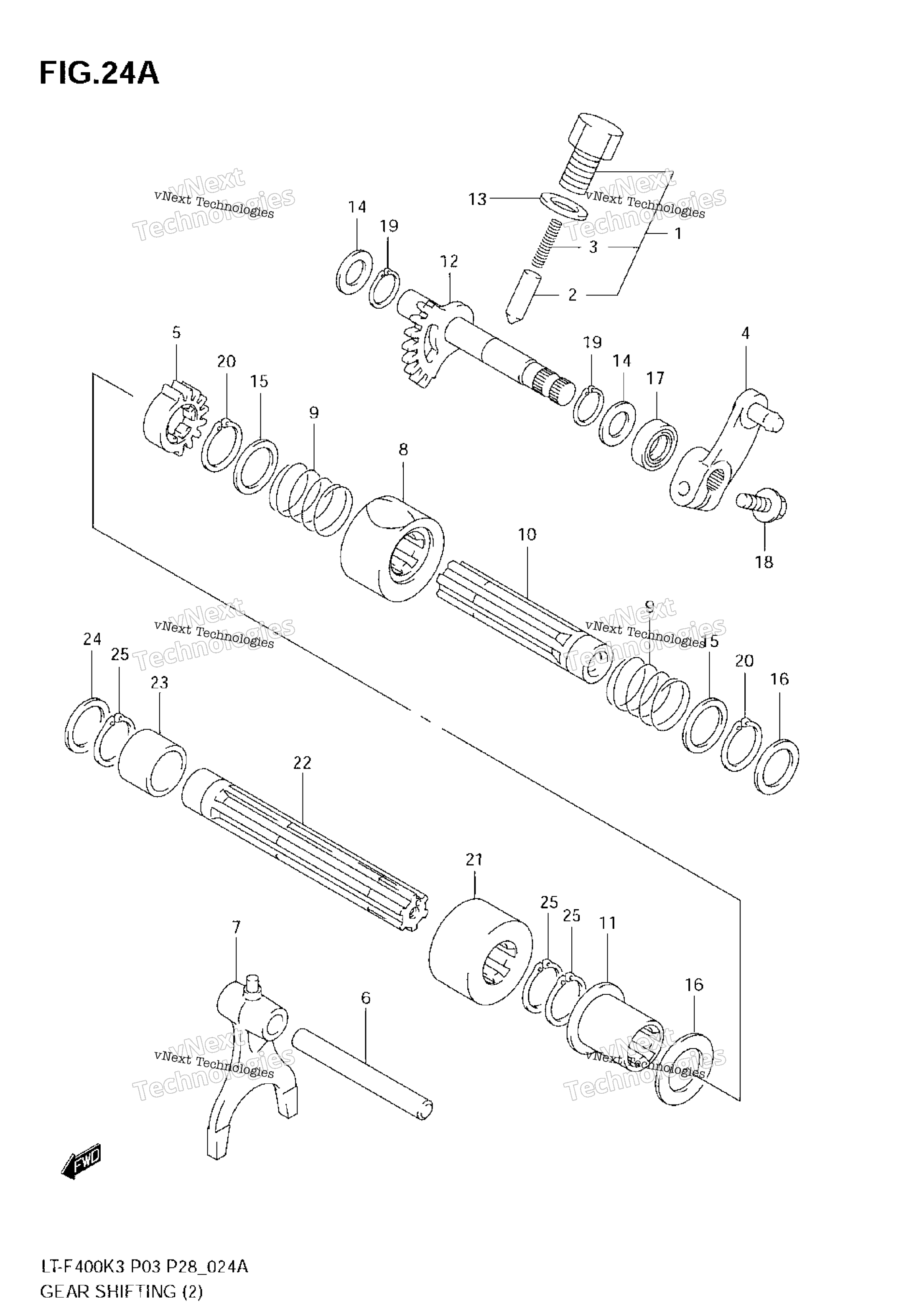 передача Shifting (2)(Model K4 / K5 / K6 / K7)