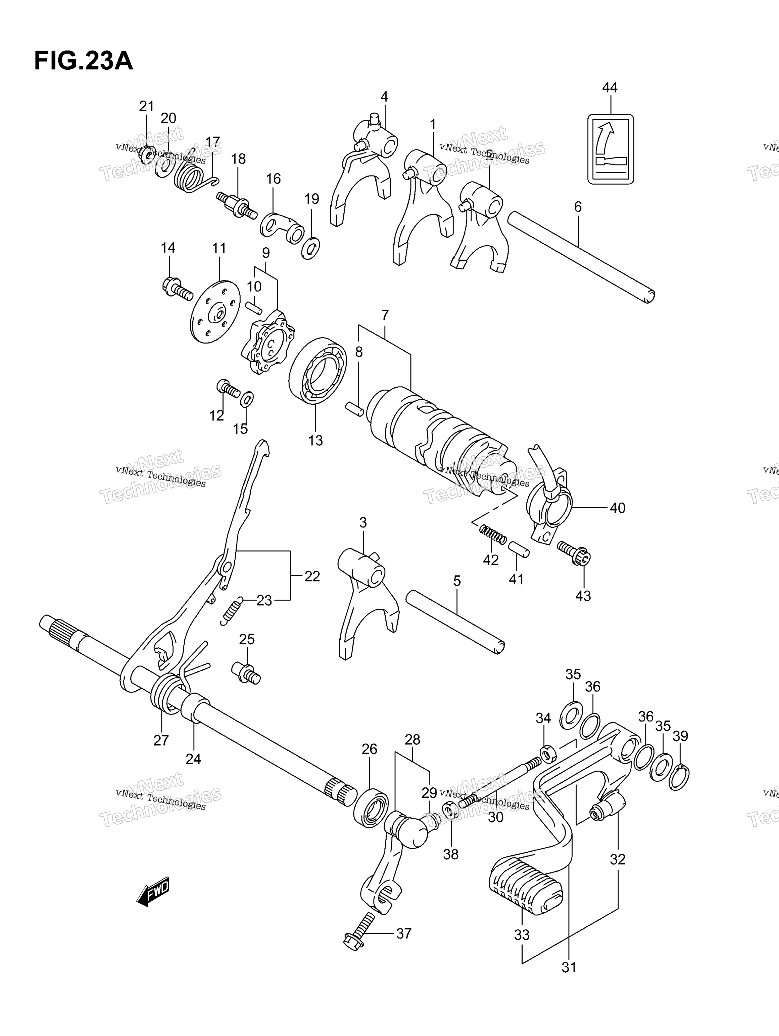 передача Shifting (1)(Model K4 / K5 / K6 / K7)